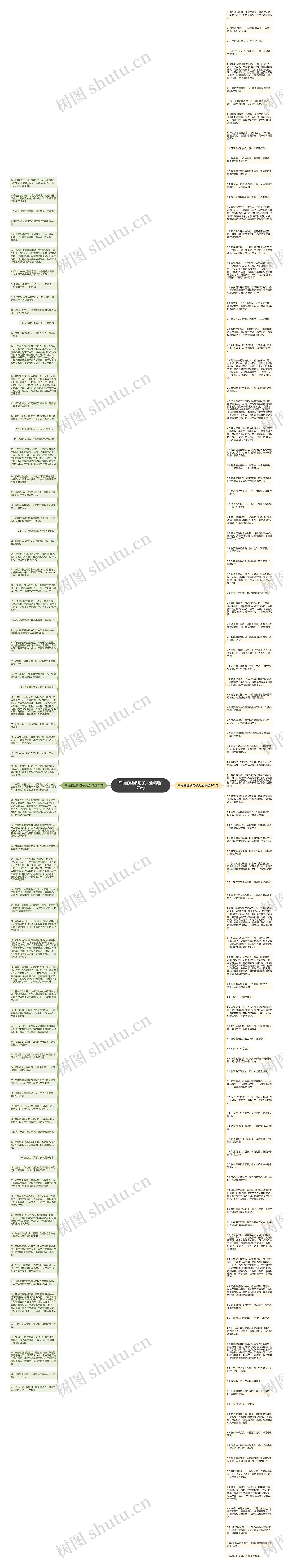 幸福的幽默句子大全精选179句思维导图