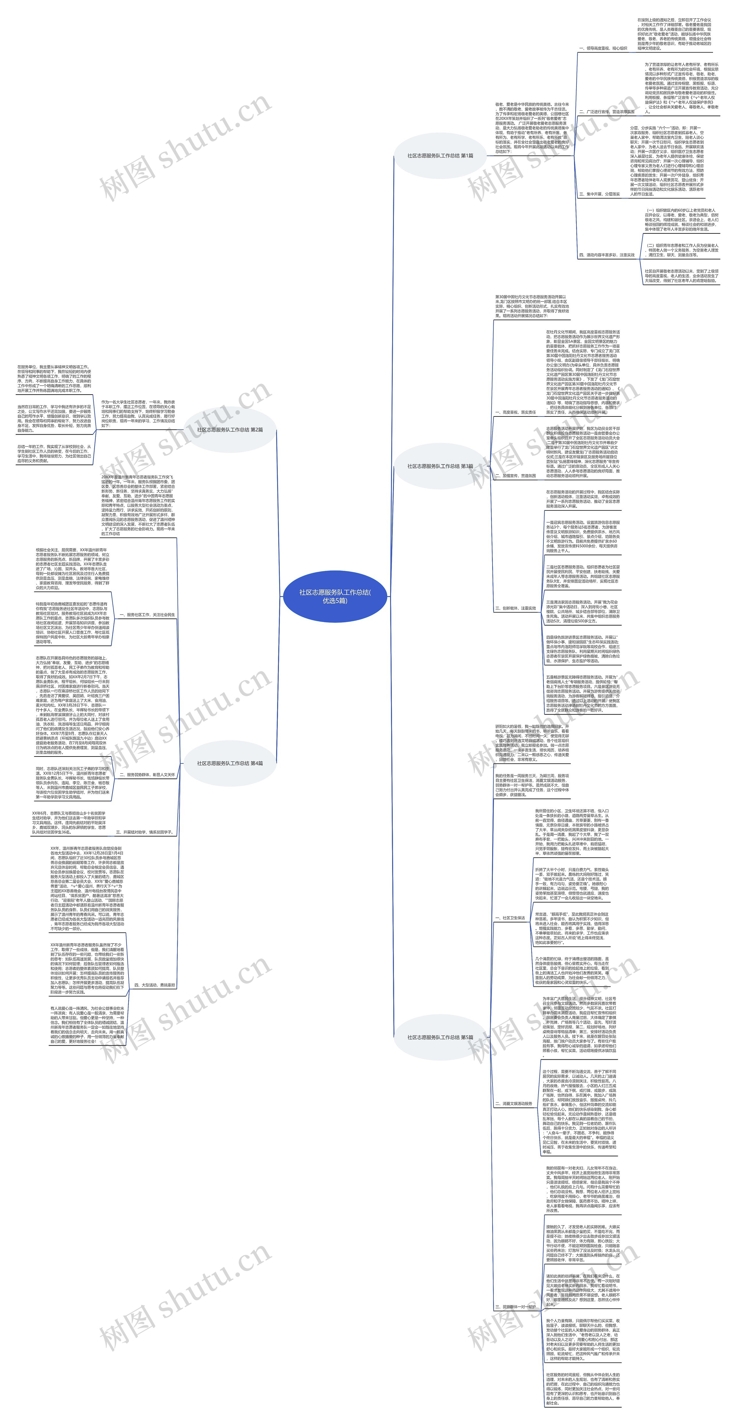 社区志愿服务队工作总结(优选5篇)思维导图