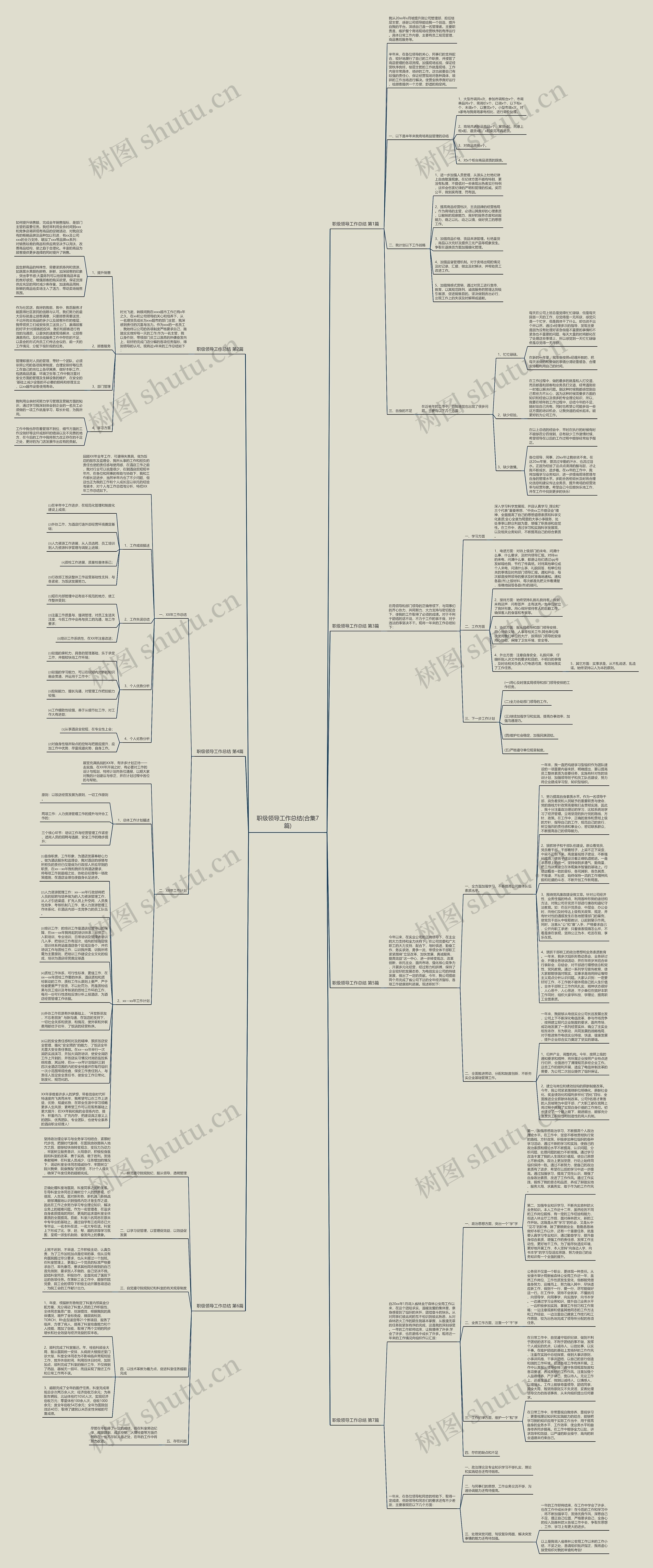 职级领导工作总结(合集7篇)思维导图