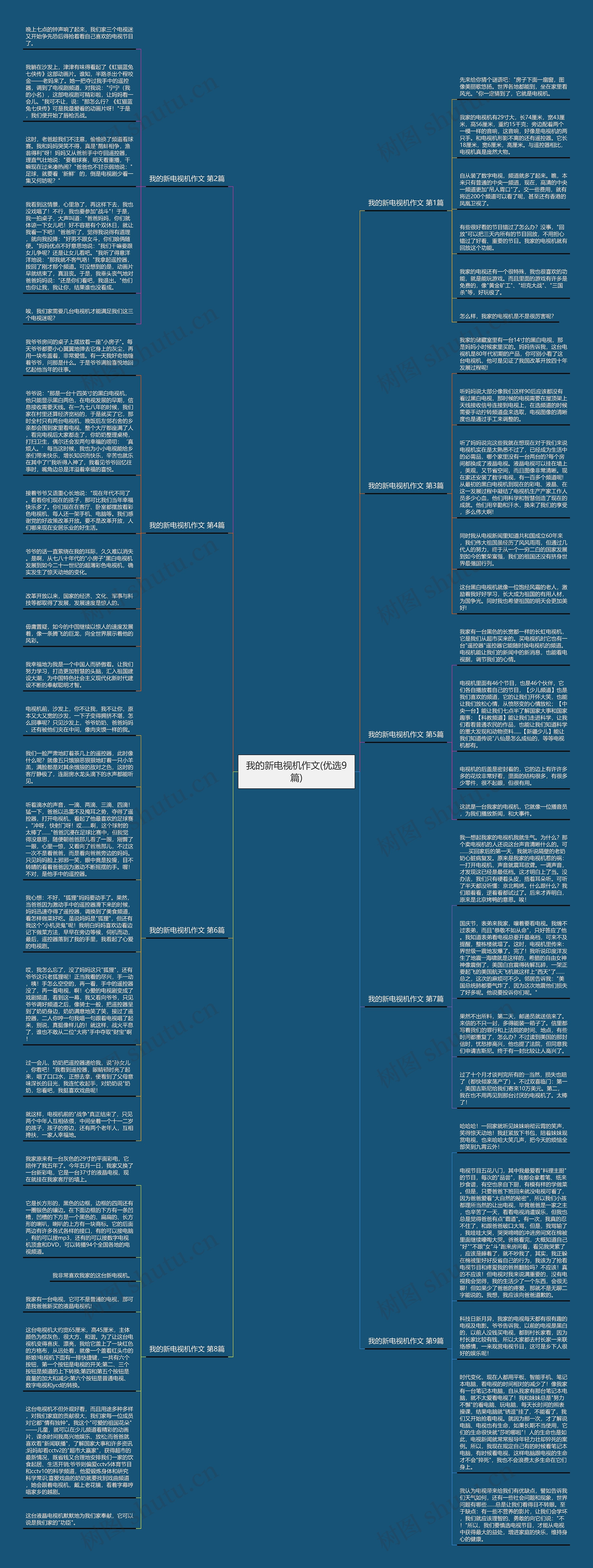 我的新电视机作文(优选9篇)思维导图