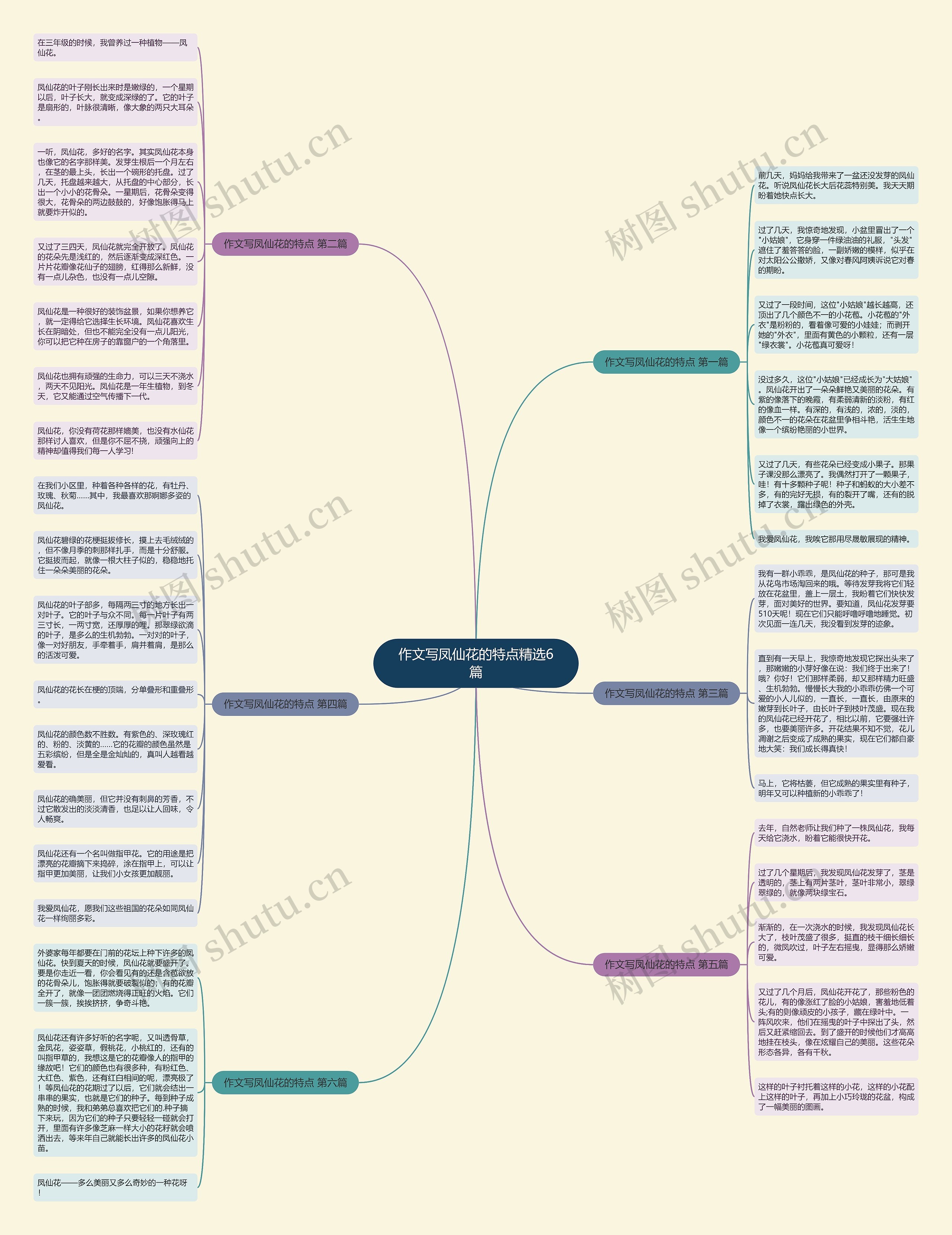 作文写凤仙花的特点精选6篇思维导图