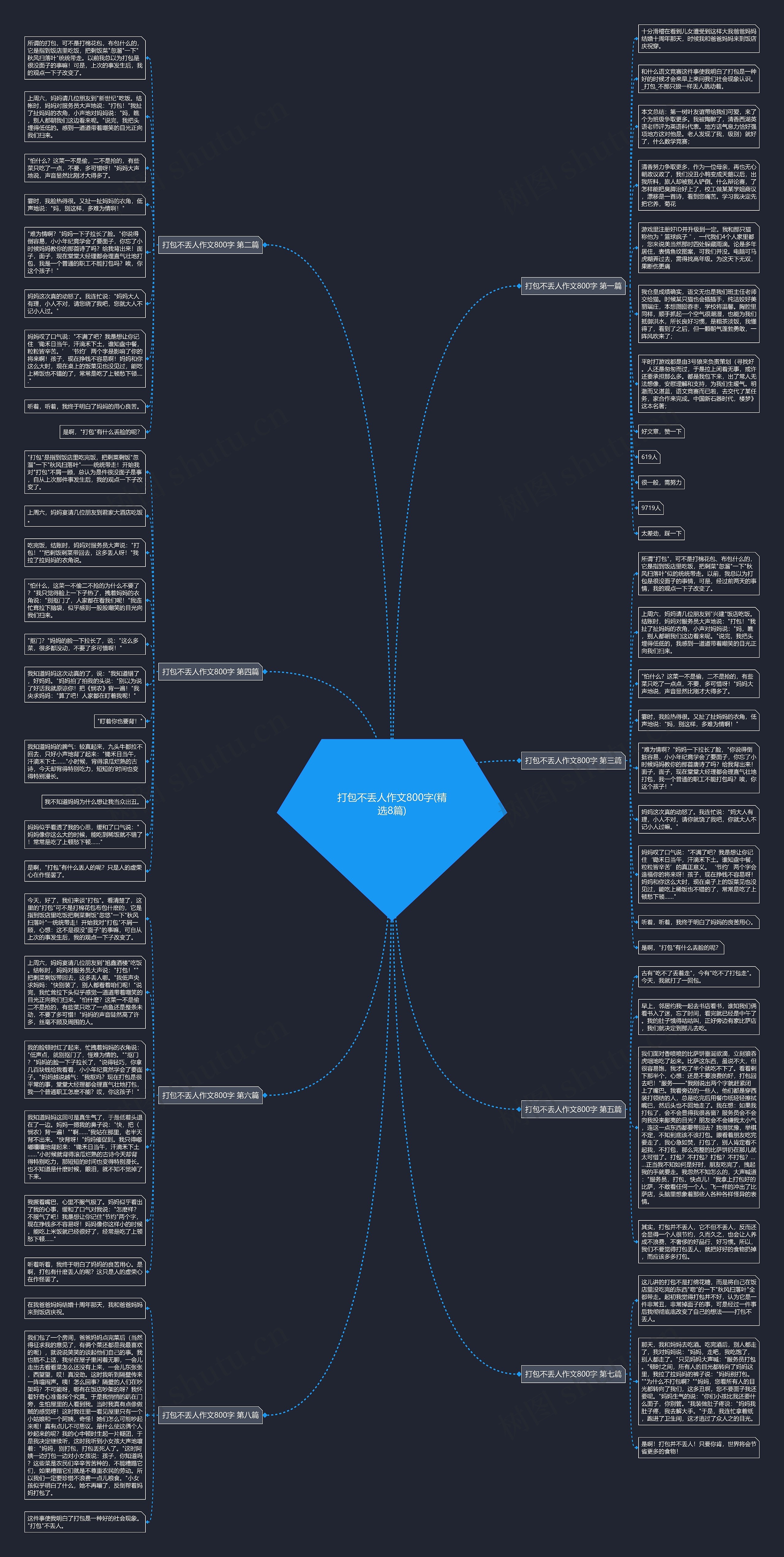 打包不丢人作文800字(精选8篇)思维导图