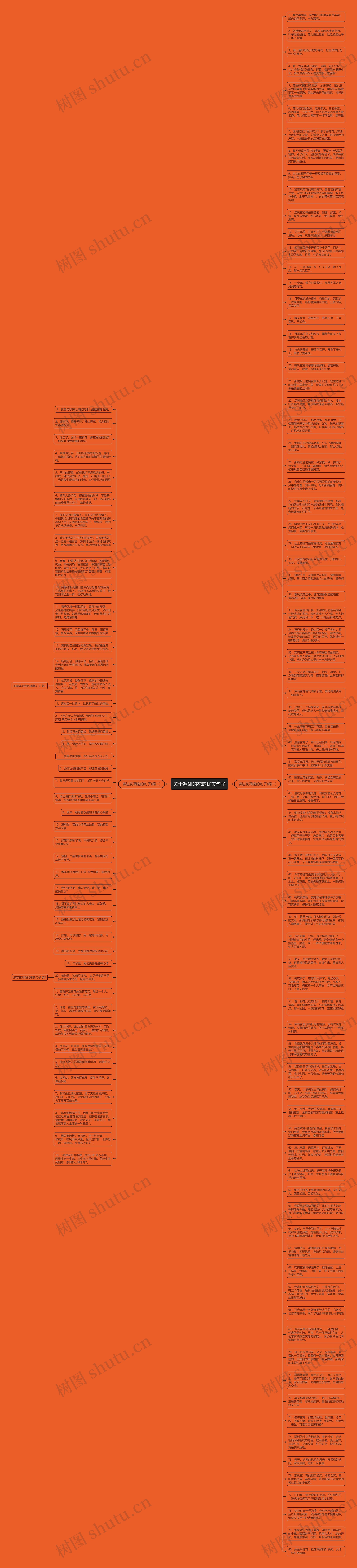 关于凋谢的花的优美句子思维导图