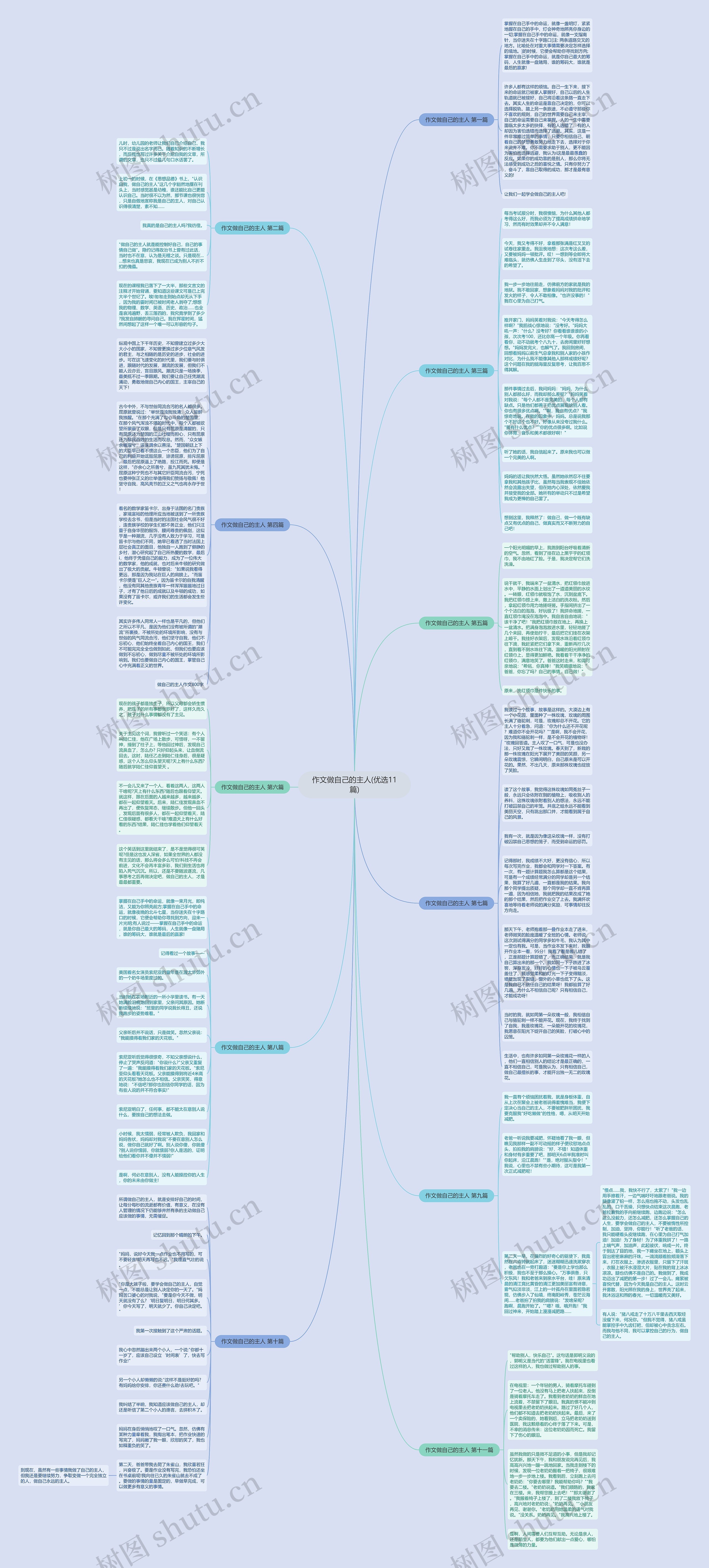 作文做自己的主人(优选11篇)思维导图