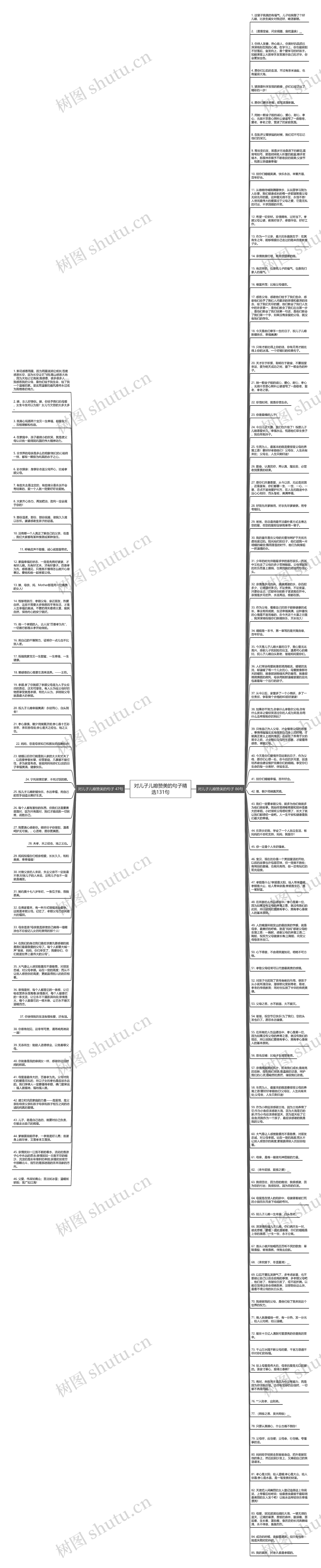 对儿子儿媳赞美的句子精选131句思维导图