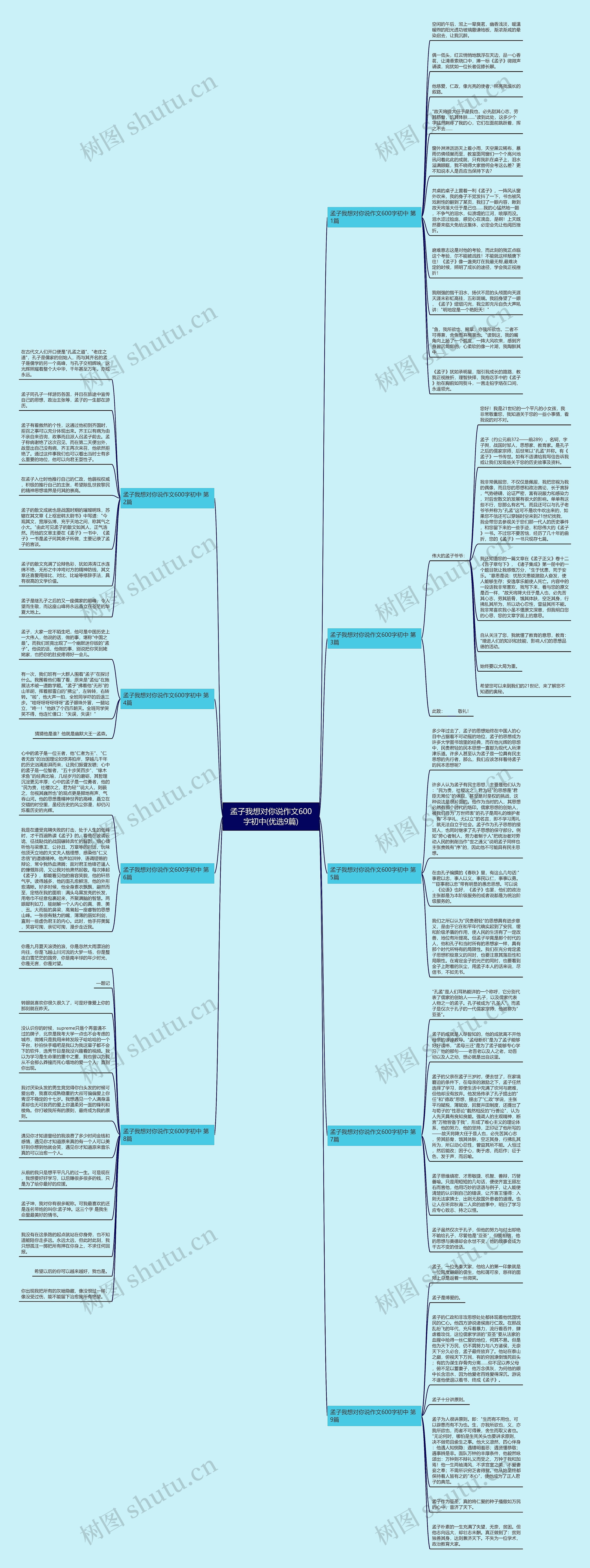 孟子我想对你说作文600字初中(优选9篇)思维导图
