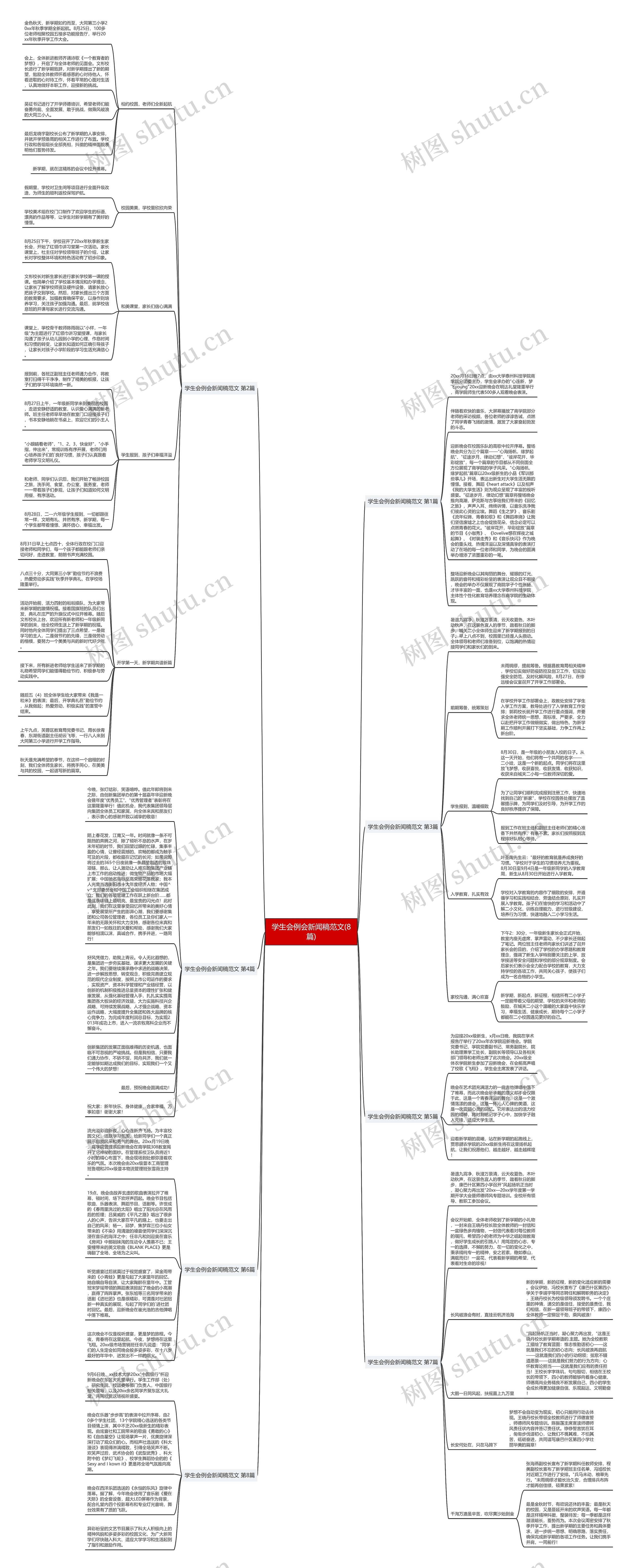 学生会例会新闻稿范文(8篇)思维导图