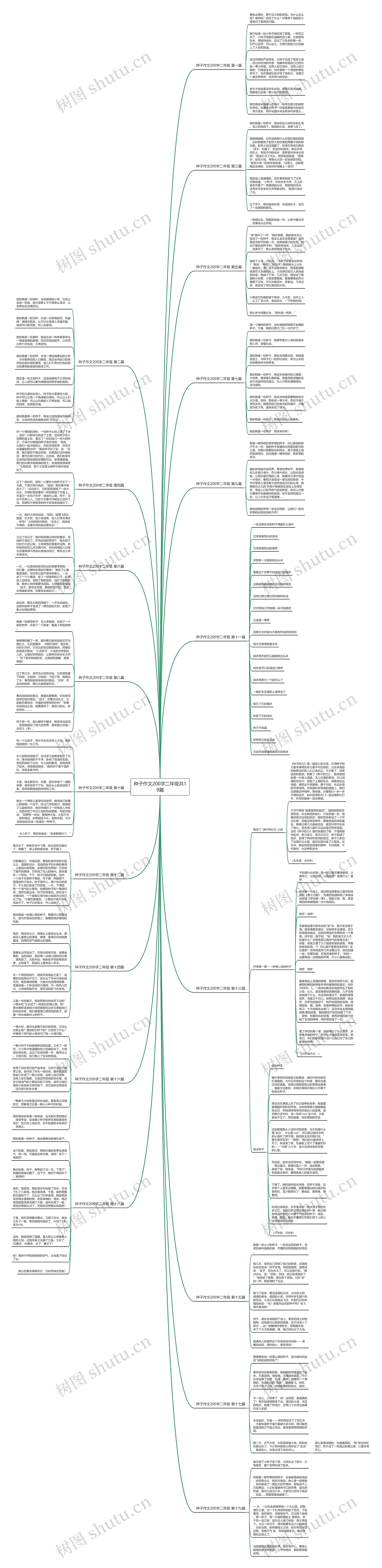 种子作文200字二年级共19篇思维导图