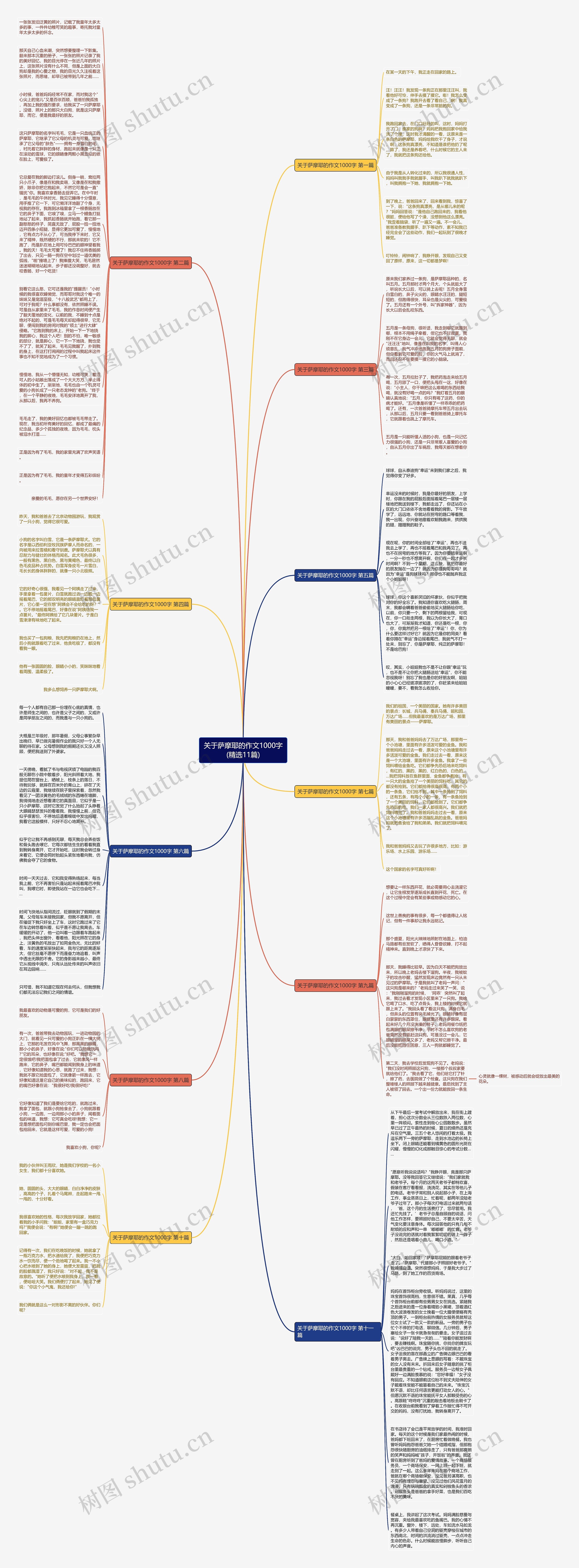 关于萨摩耶的作文1000字(精选11篇)思维导图