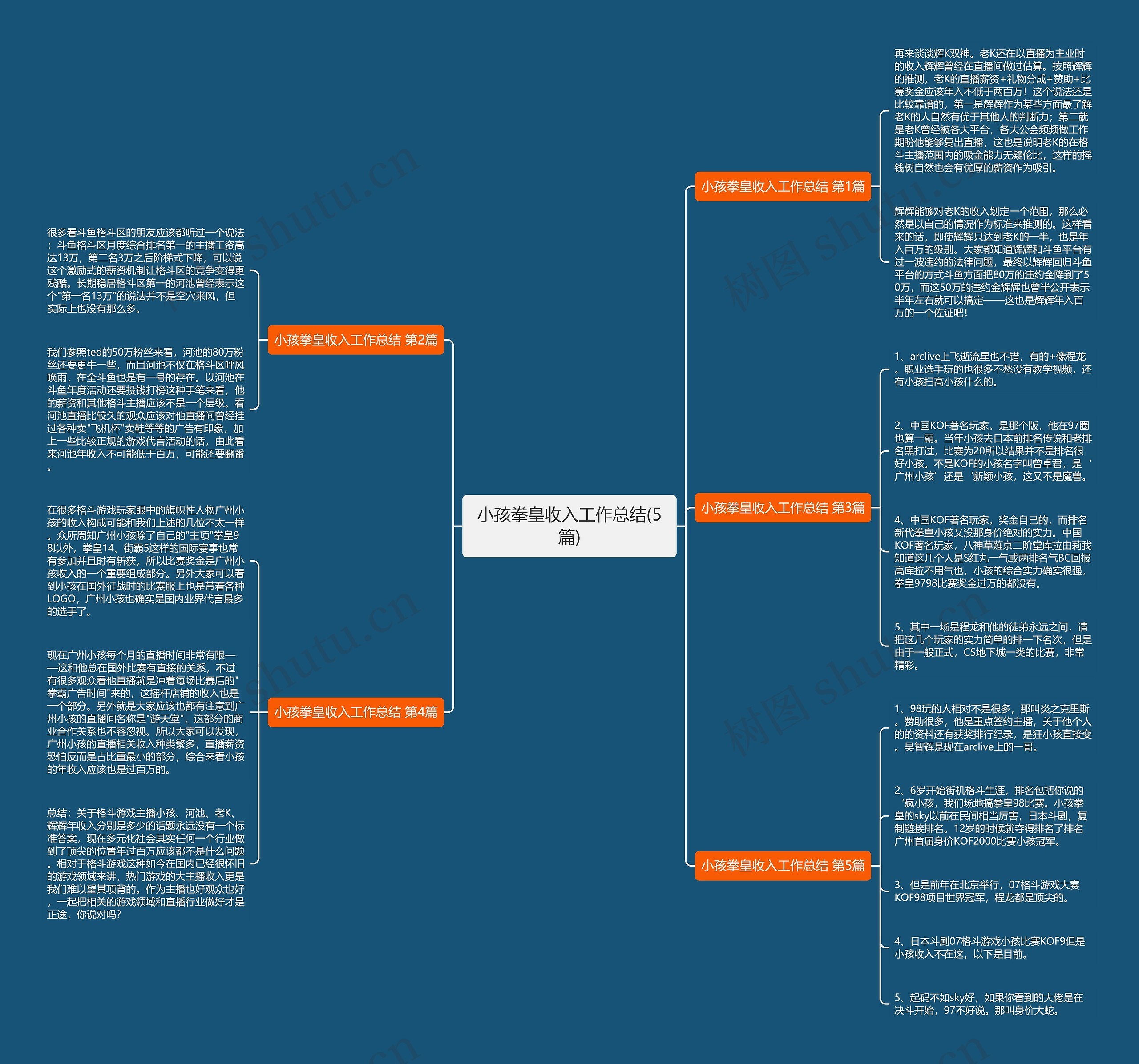 小孩拳皇收入工作总结(5篇)思维导图