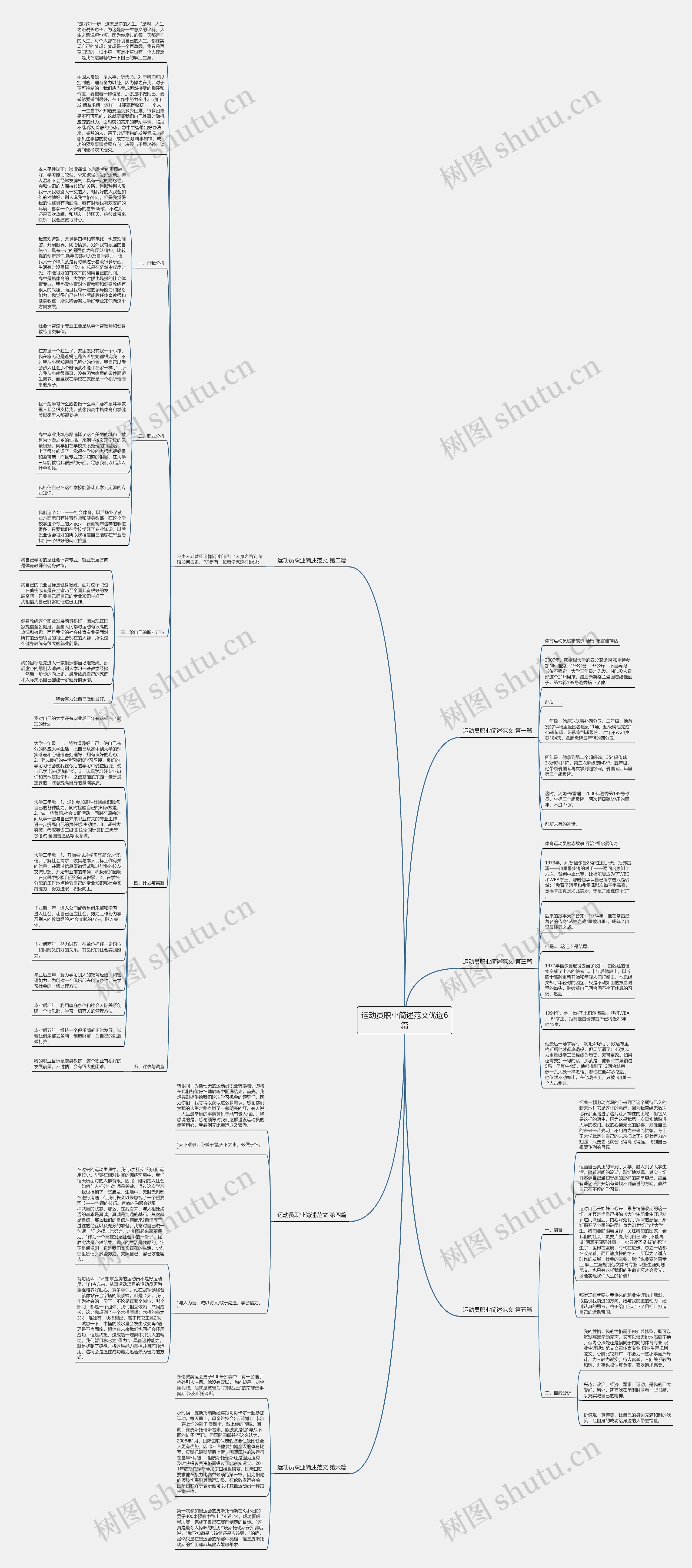 运动员职业简述范文优选6篇思维导图