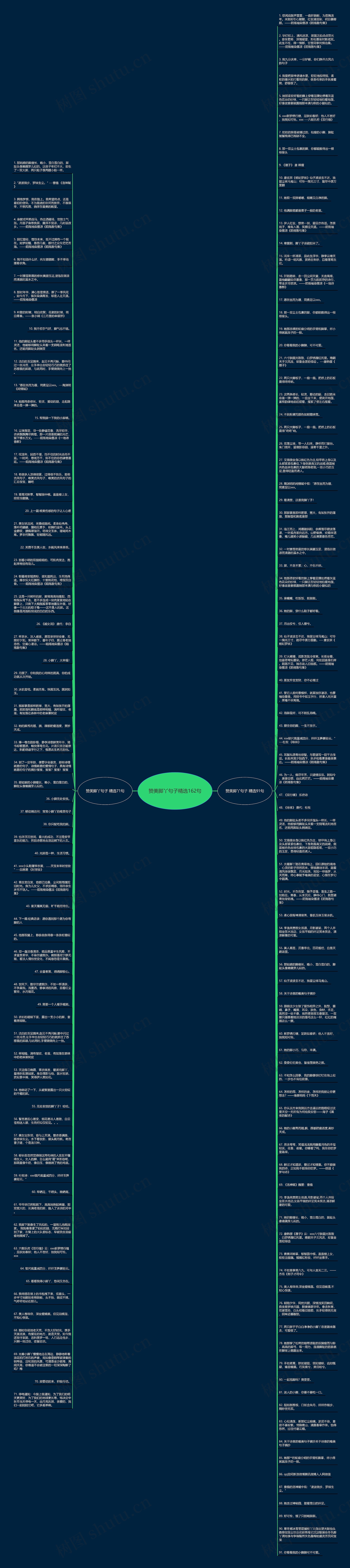 赞美脚丫句子精选162句思维导图