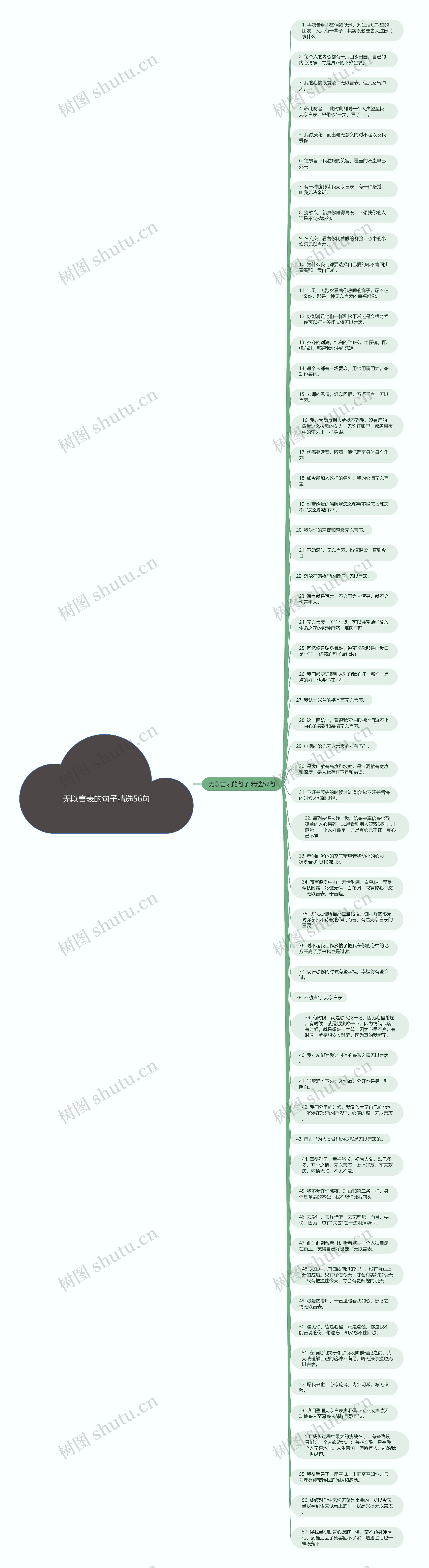 无以言表的句子精选56句思维导图