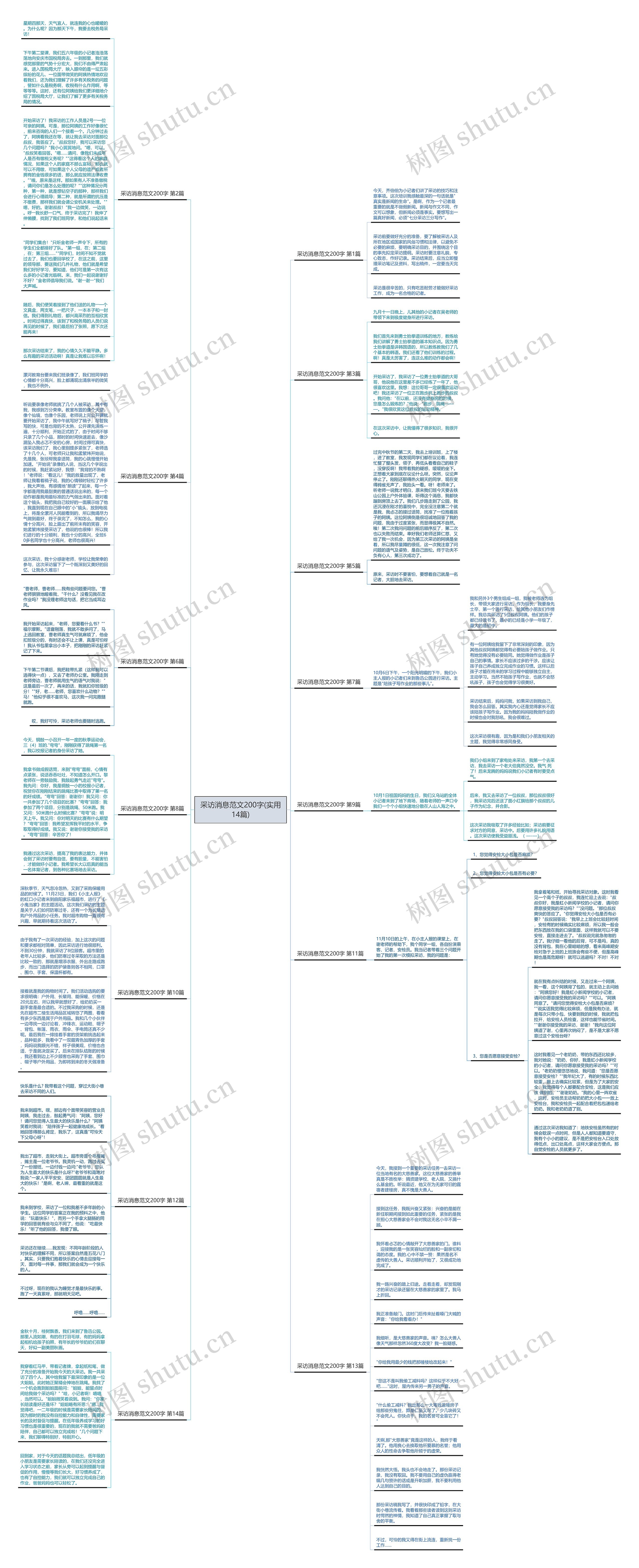 采访消息范文200字(实用14篇)思维导图