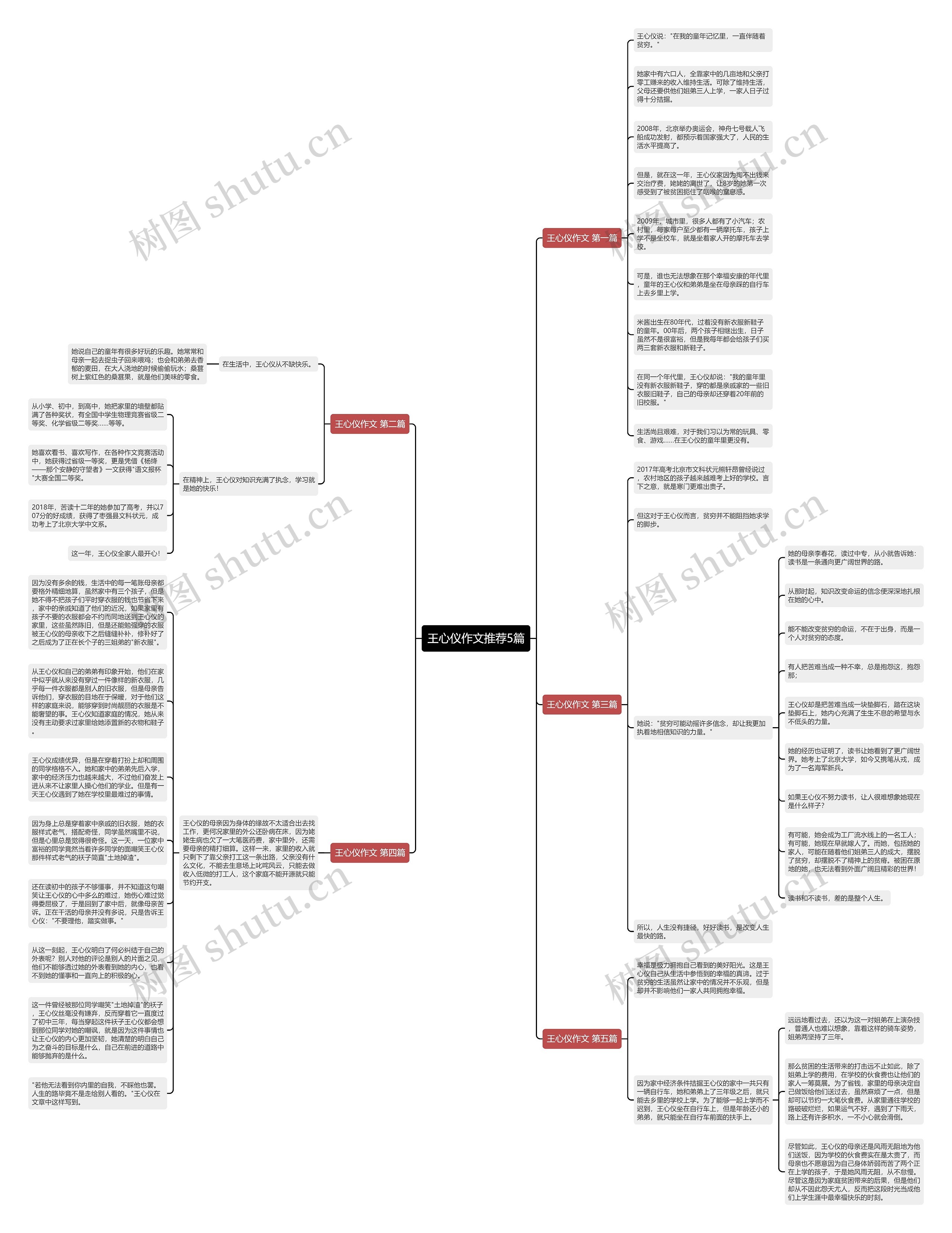 王心仪作文推荐5篇思维导图