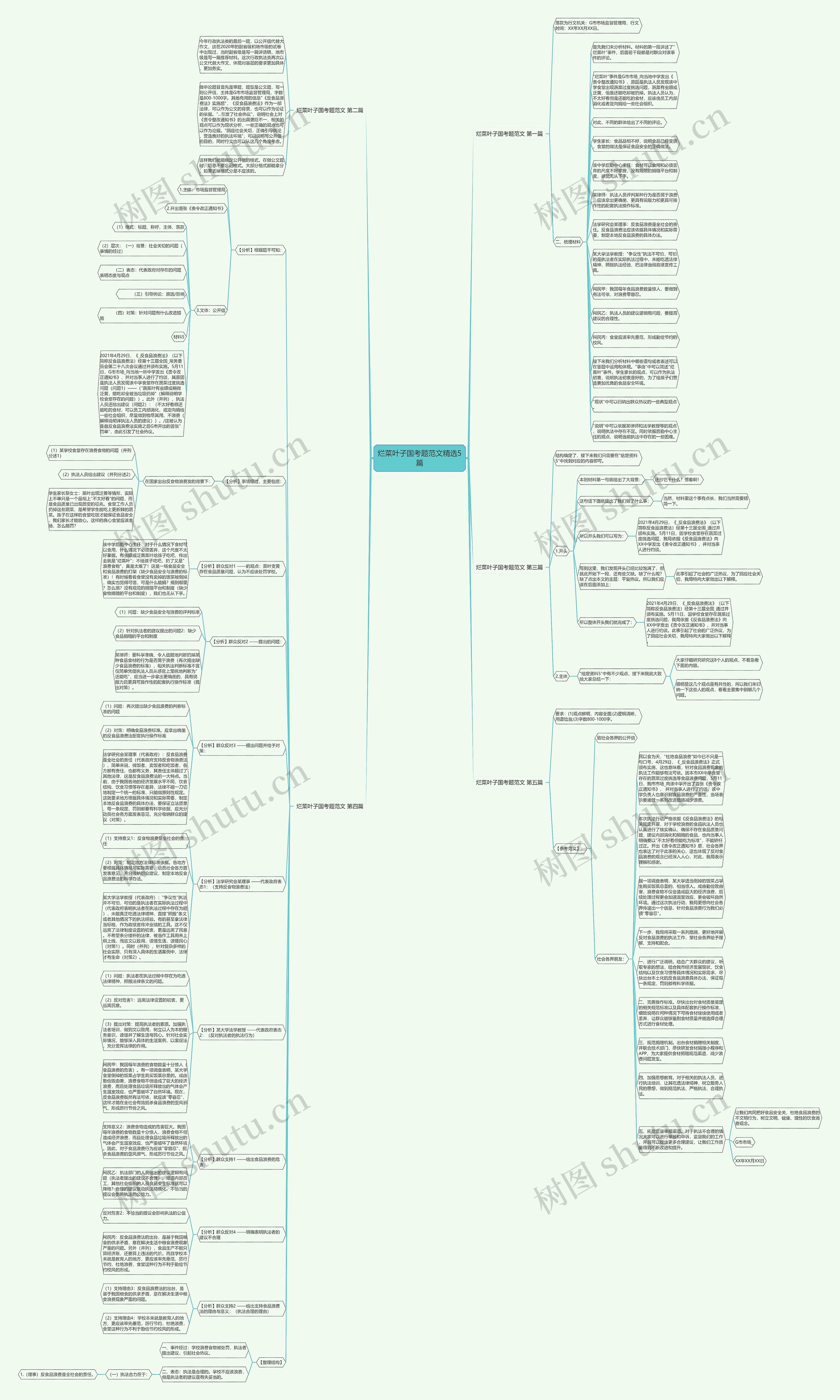 烂菜叶子国考题范文精选5篇思维导图