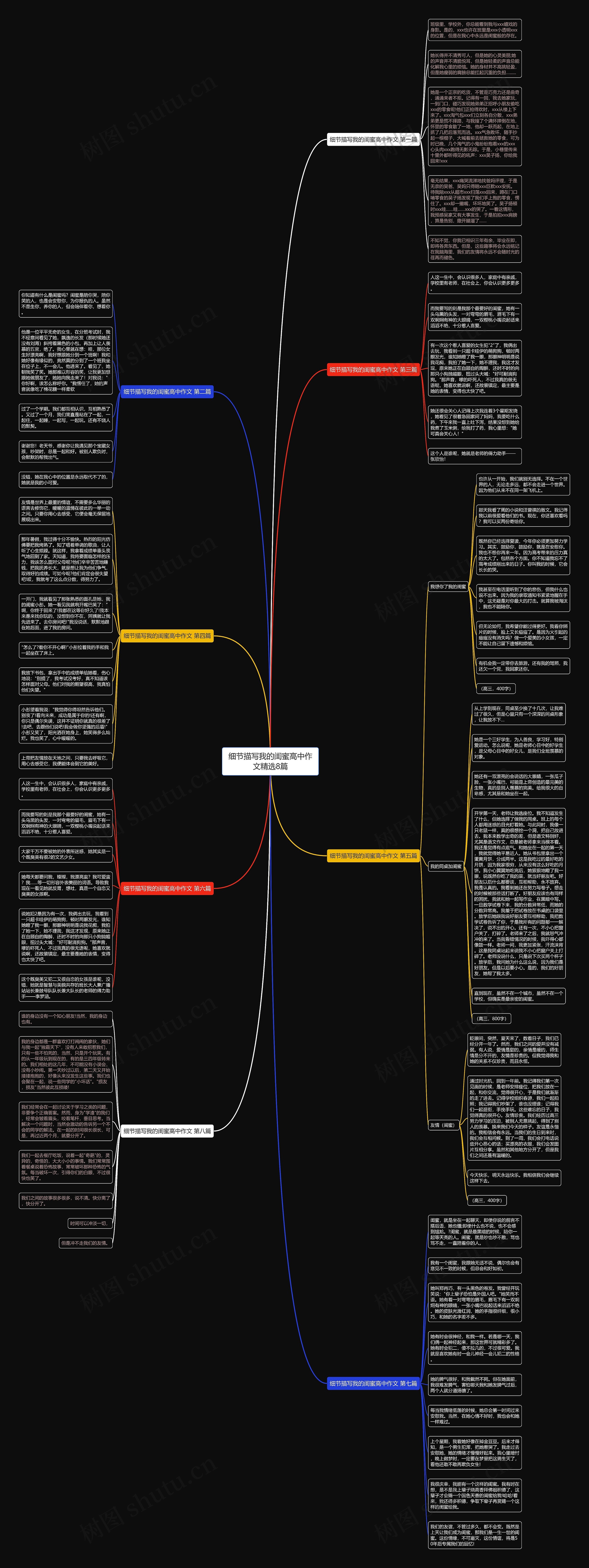 细节描写我的闺蜜高中作文精选8篇思维导图