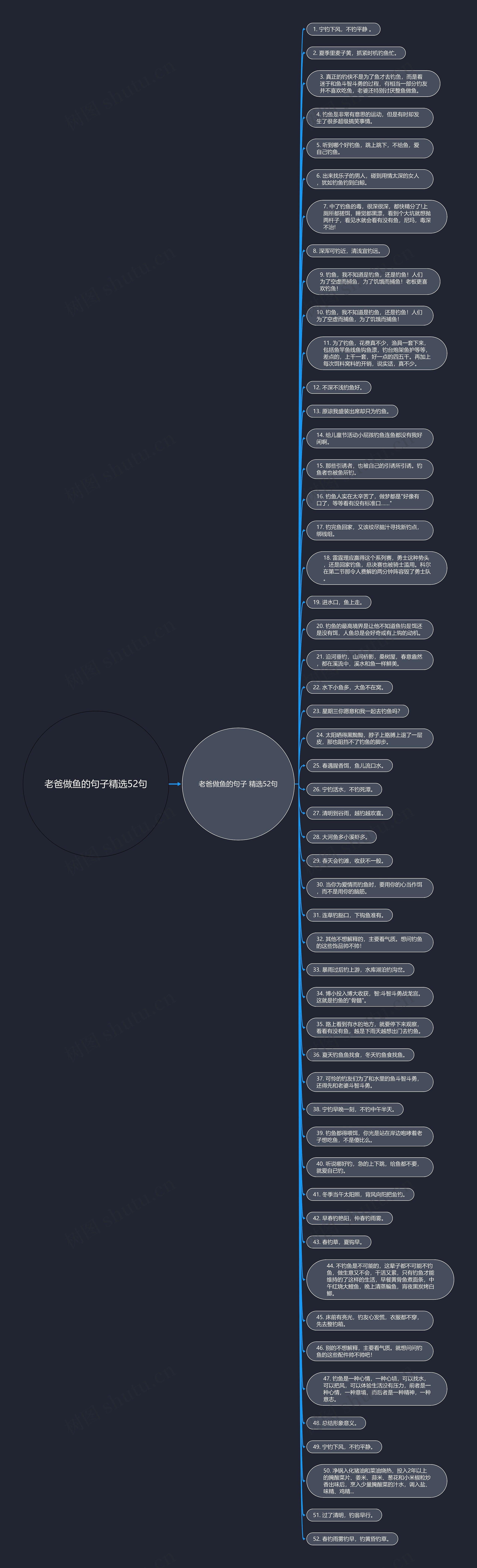 老爸做鱼的句子精选52句思维导图