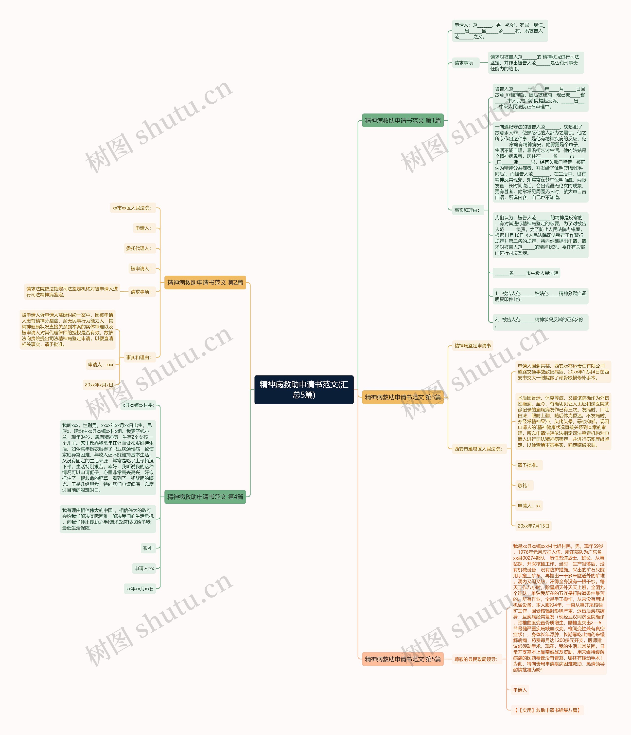 精神病救助申请书范文(汇总5篇)思维导图