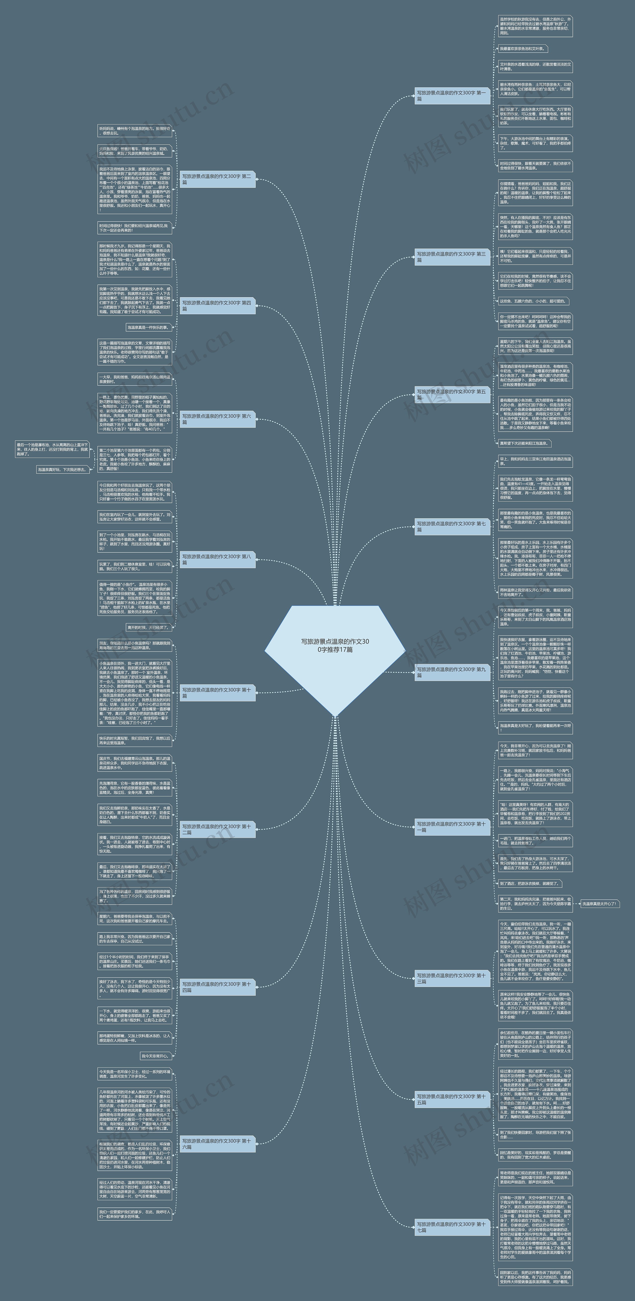 写旅游景点温泉的作文300字推荐17篇思维导图