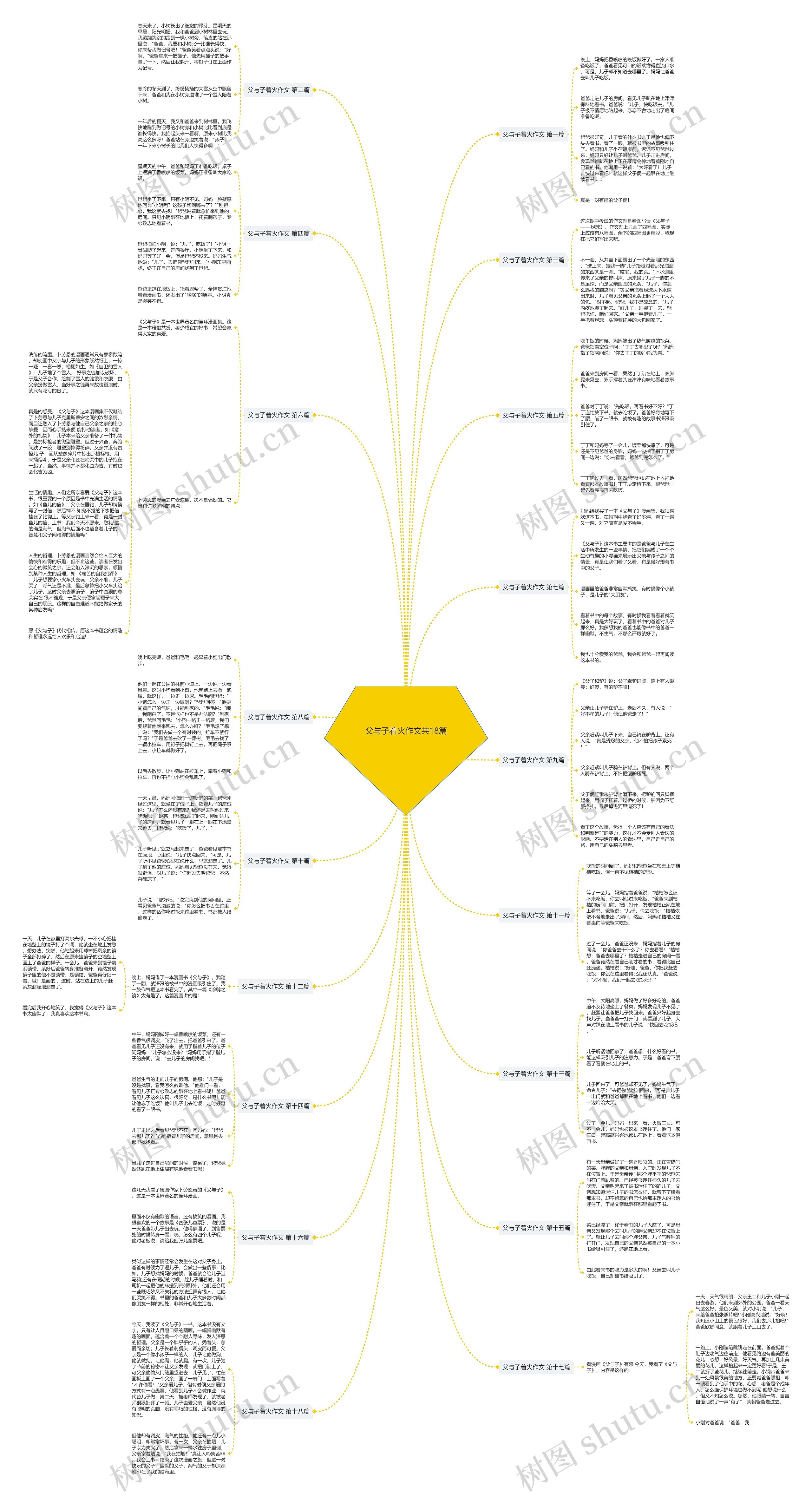 父与子着火作文共18篇思维导图
