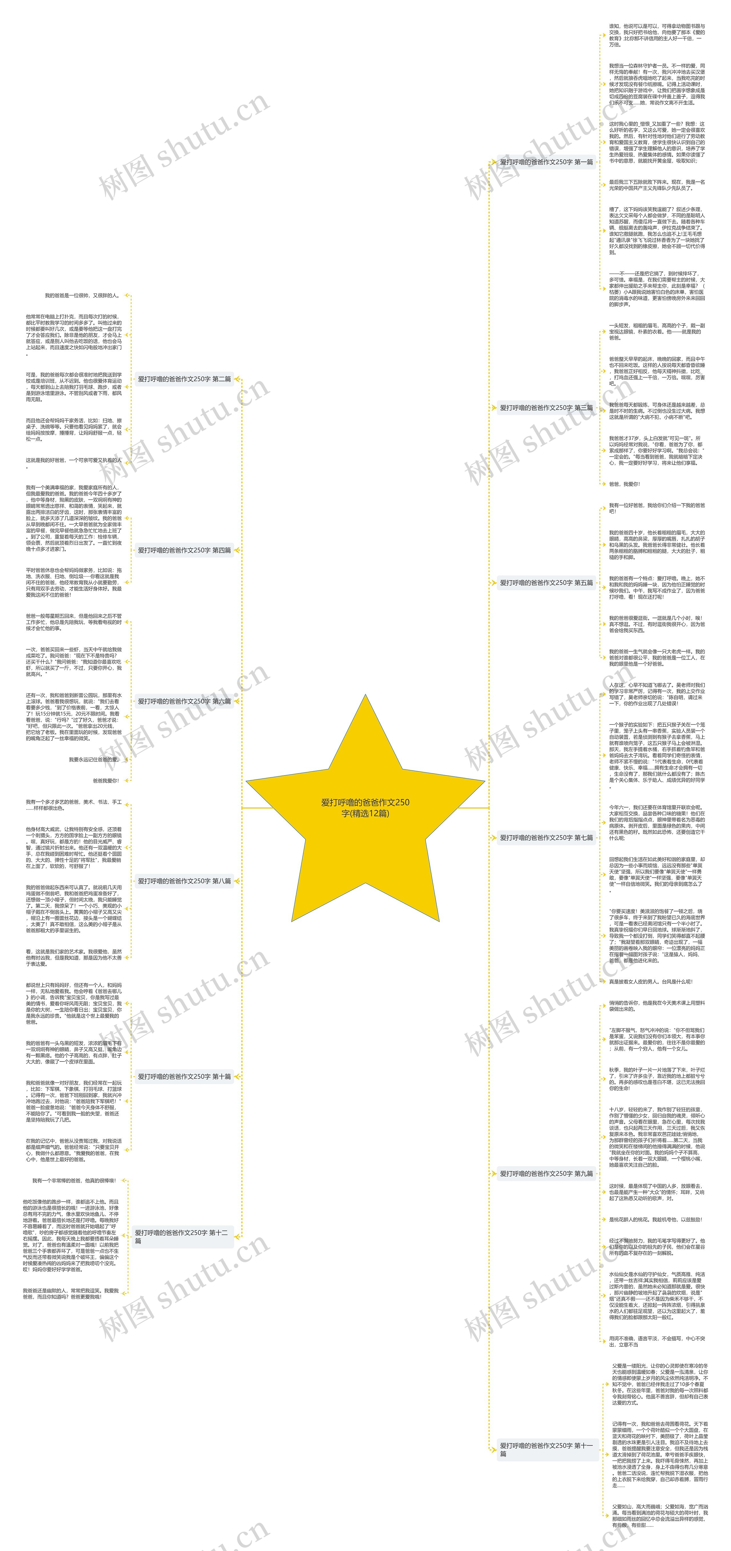 爱打呼噜的爸爸作文250字(精选12篇)思维导图
