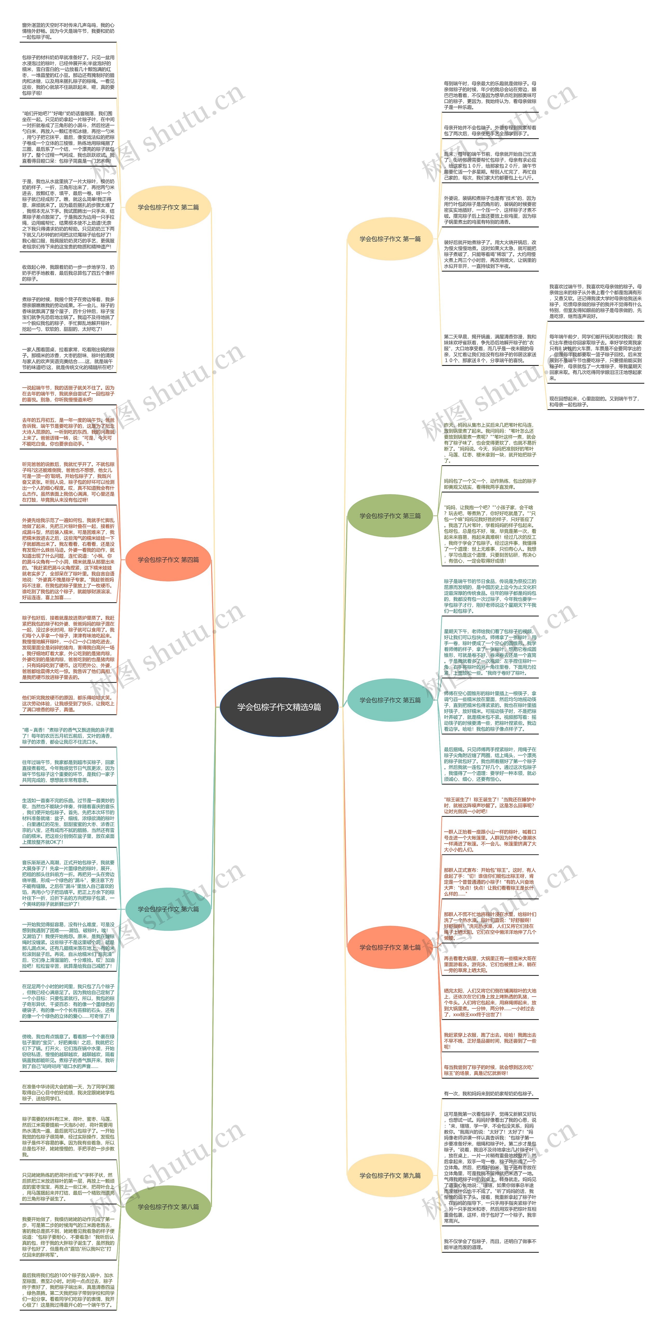 学会包棕子作文精选9篇思维导图