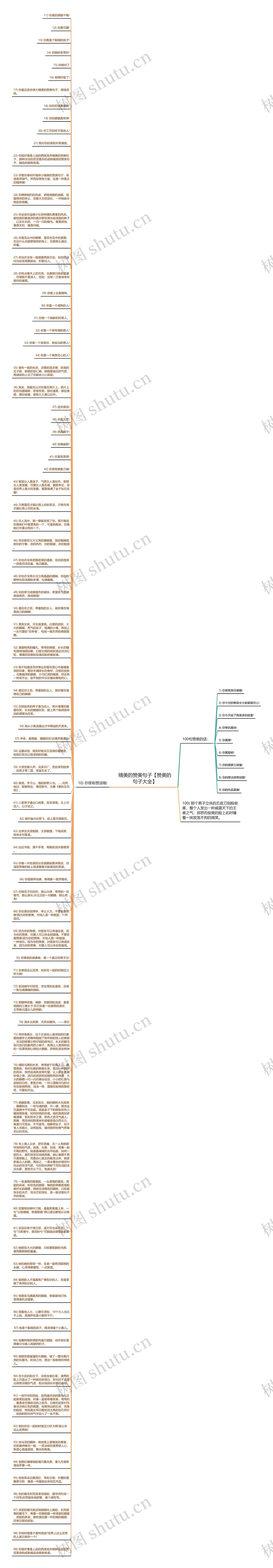 精美的赞美句子【赞美的句子大全】思维导图