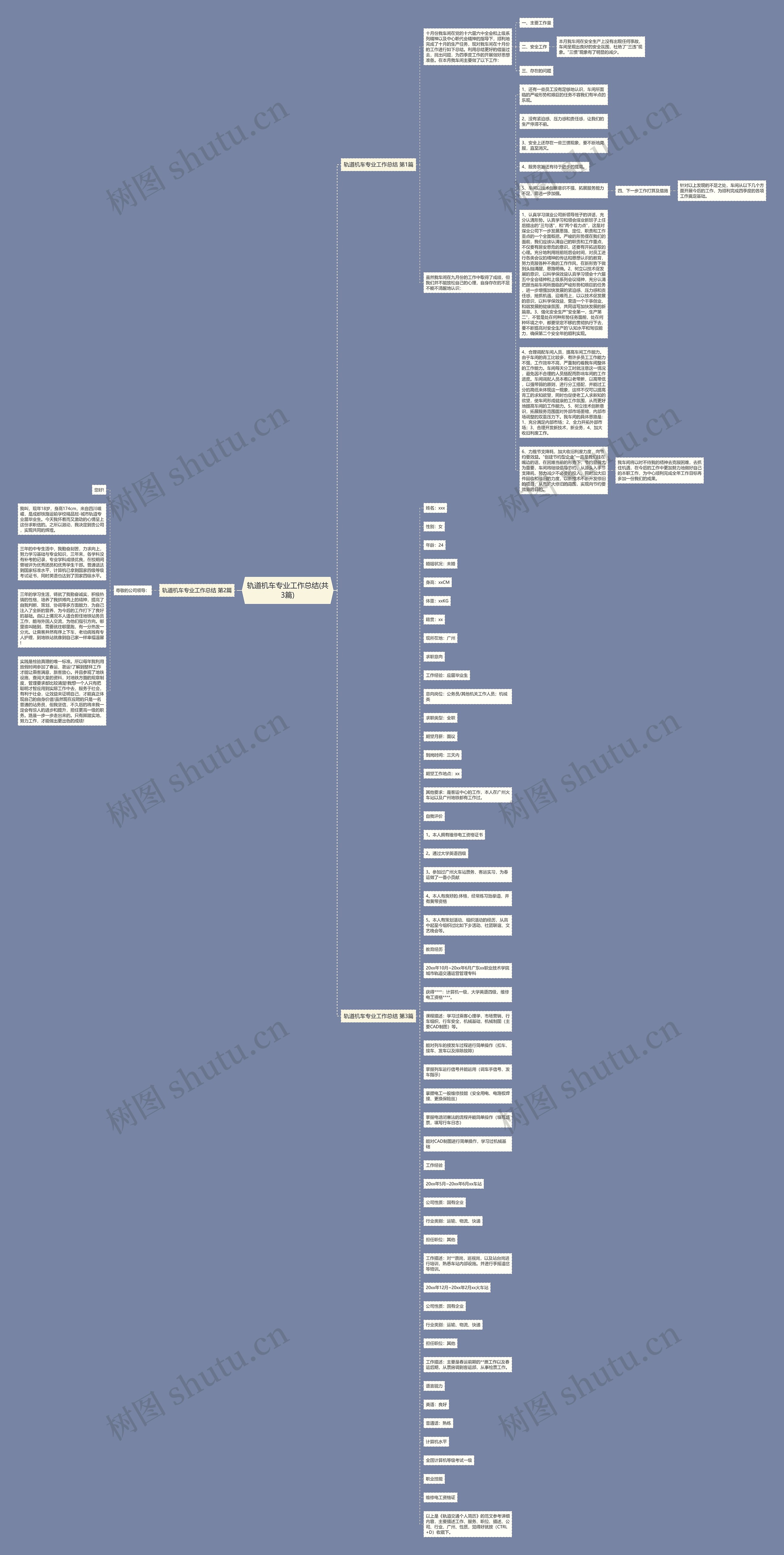 轨道机车专业工作总结(共3篇)思维导图