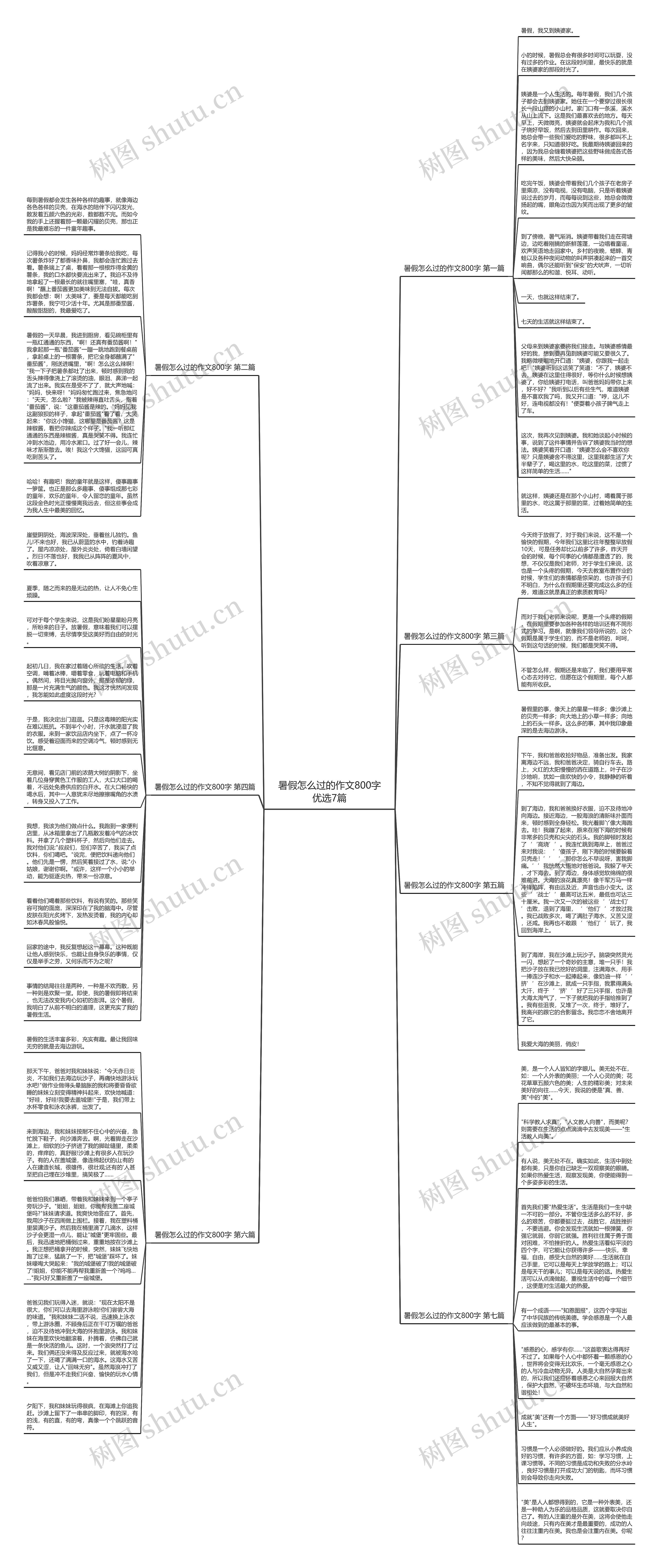 暑假怎么过的作文800字优选7篇思维导图