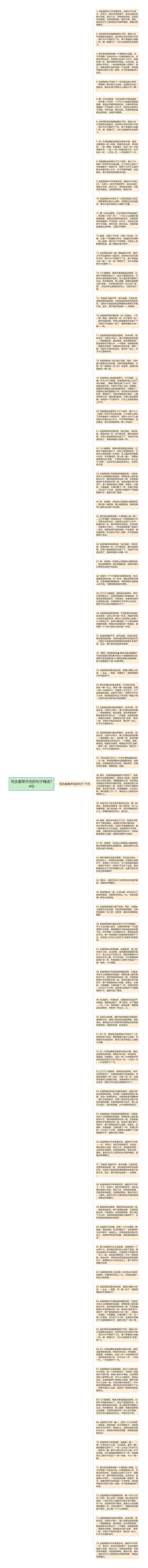 写含羞草开花的句子精选74句思维导图