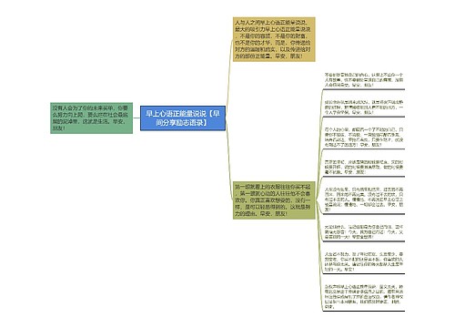 早上心语正能量说说【早间分享励志语录】