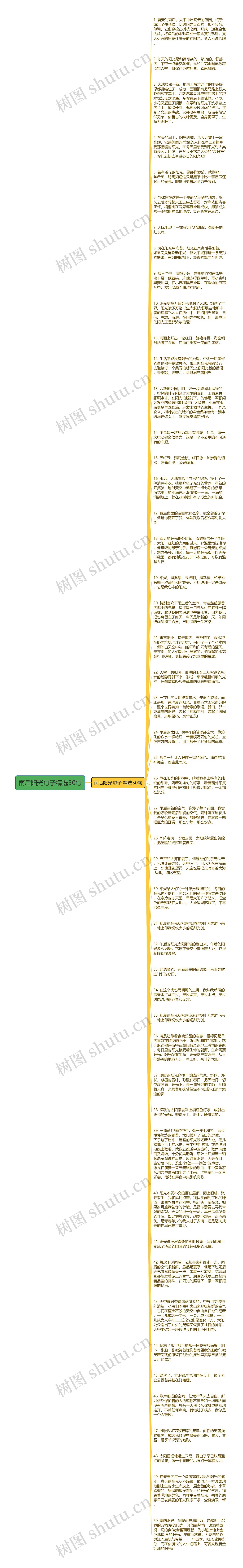 雨后阳光句子精选50句