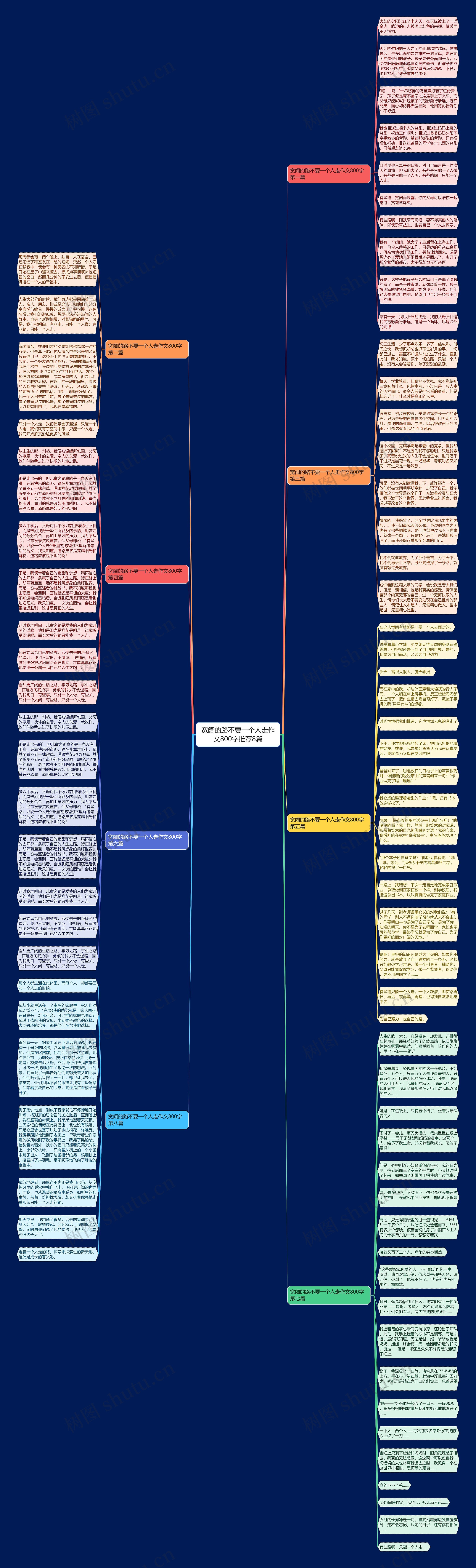 宽阔的路不要一个人走作文800字推荐8篇思维导图