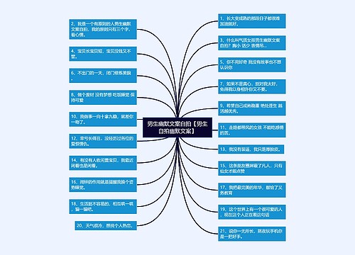 男生幽默文案自拍【男生自拍幽默文案】