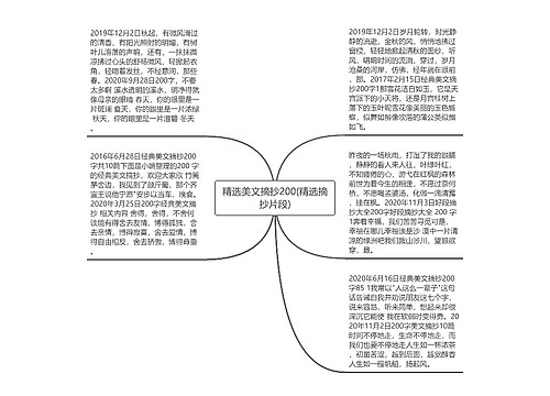 精选美文摘抄200(精选摘抄片段)