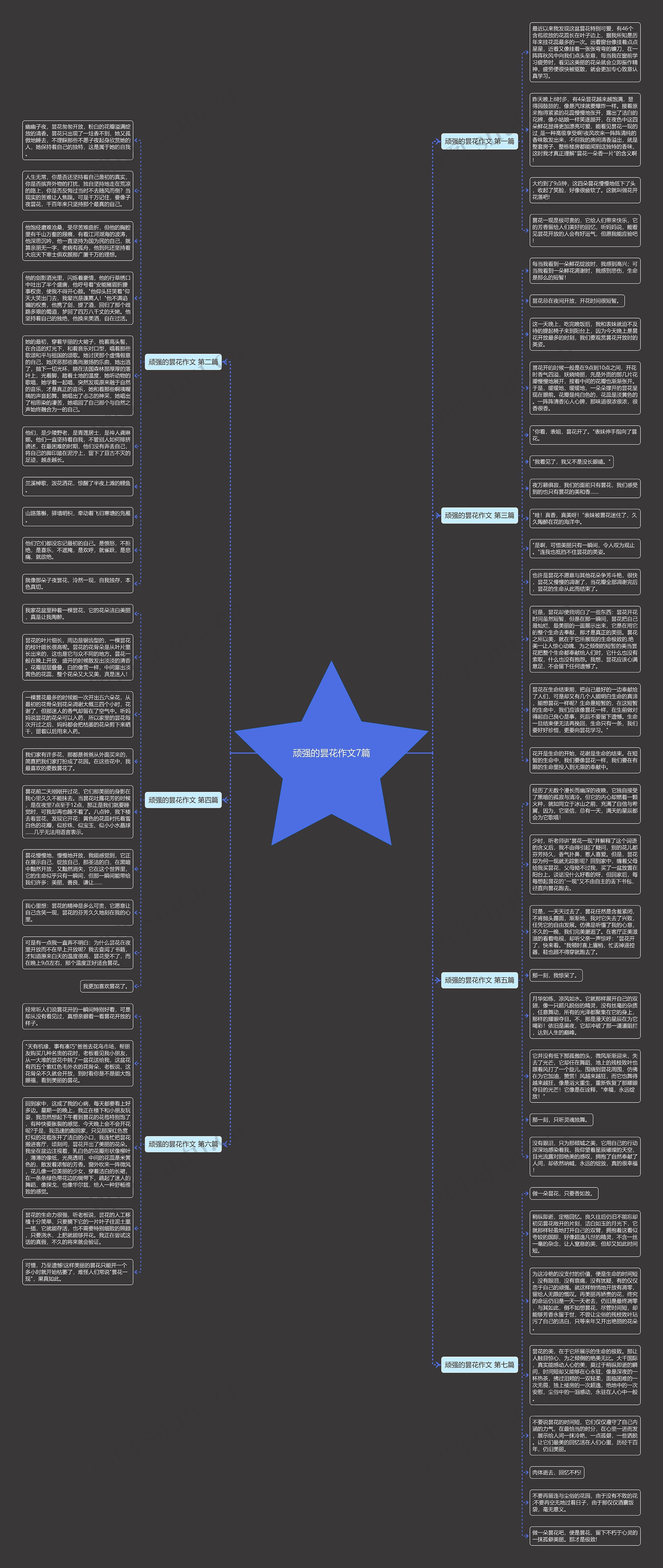 顽强的昙花作文7篇思维导图