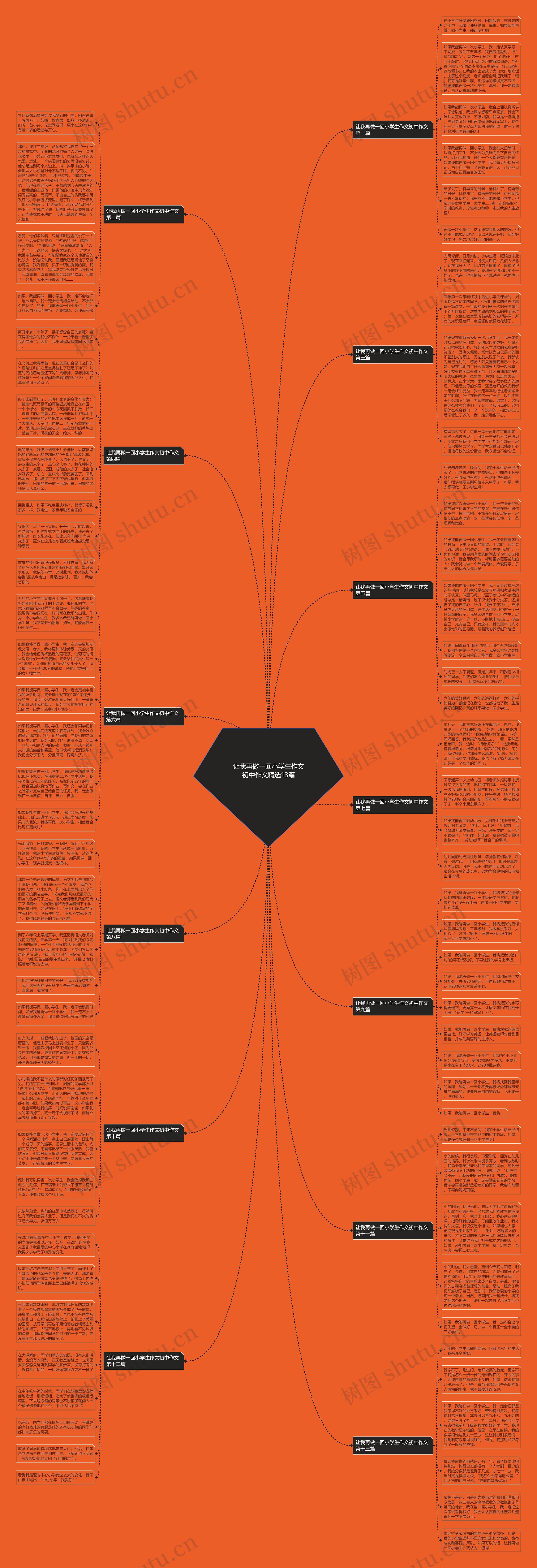让我再做一回小学生作文初中作文精选13篇思维导图