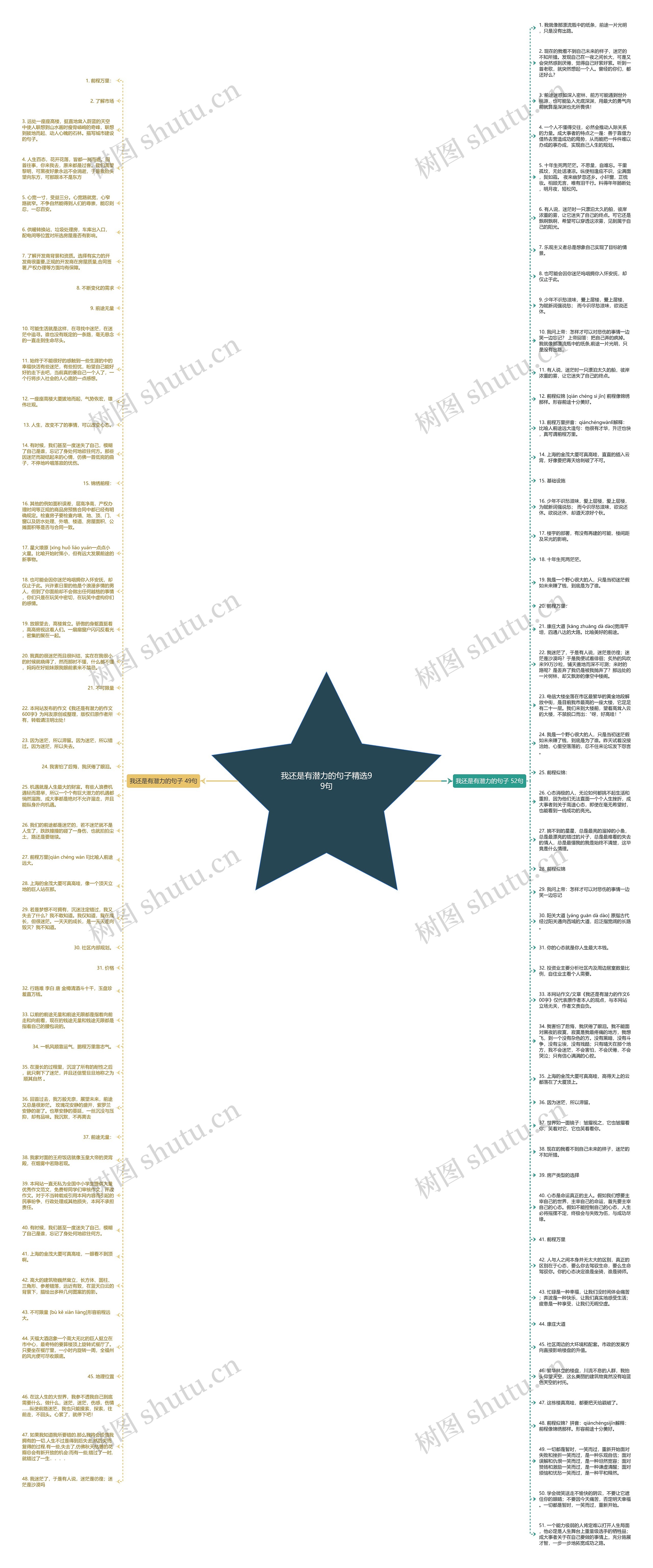我还是有潜力的句子精选99句思维导图