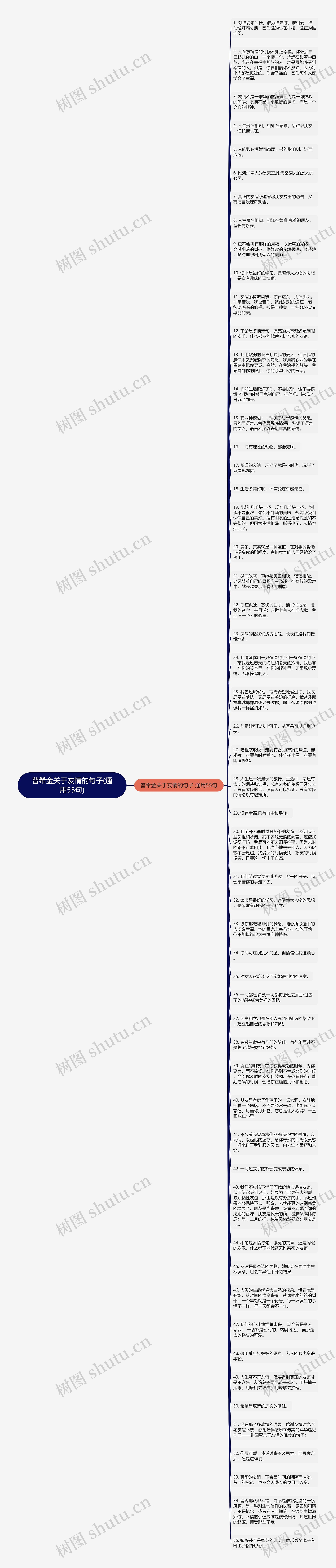 普希金关于友情的句子(通用55句)思维导图