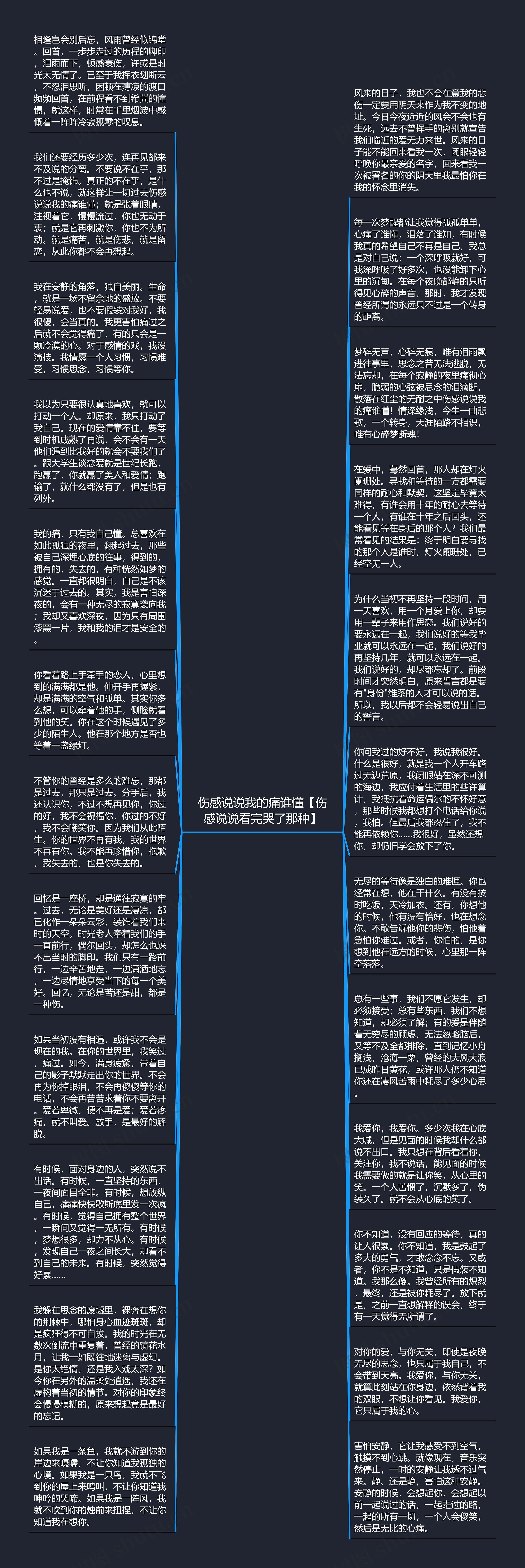 伤感说说我的痛谁懂【伤感说说看完哭了那种】