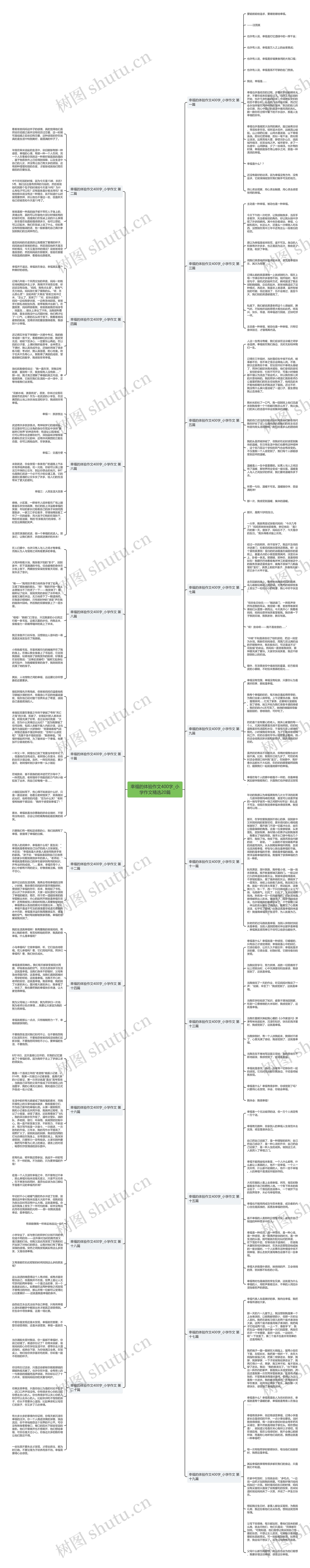 幸福的体验作文400字_小学作文精选20篇思维导图