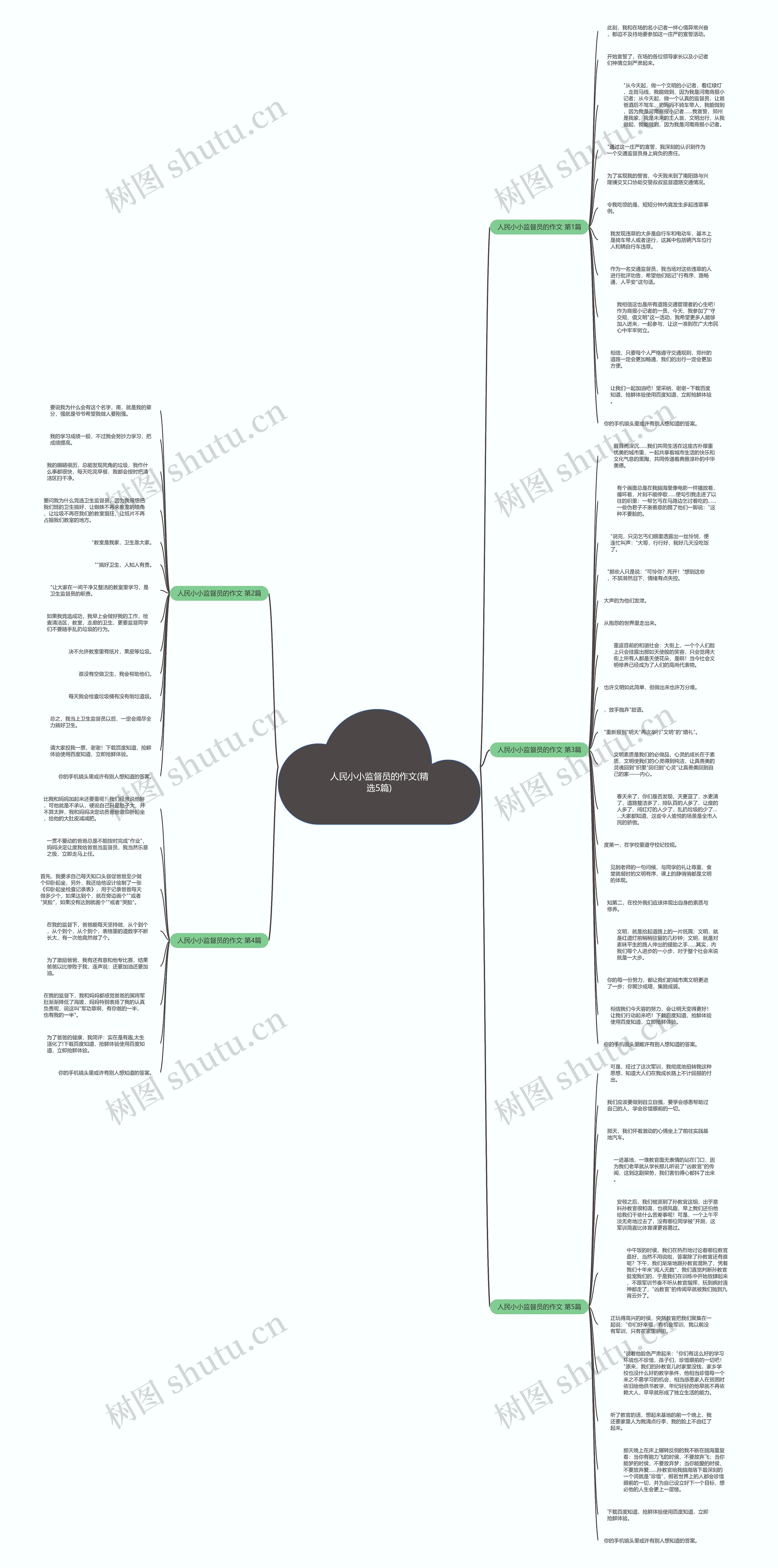 人民小小监督员的作文(精选5篇)思维导图