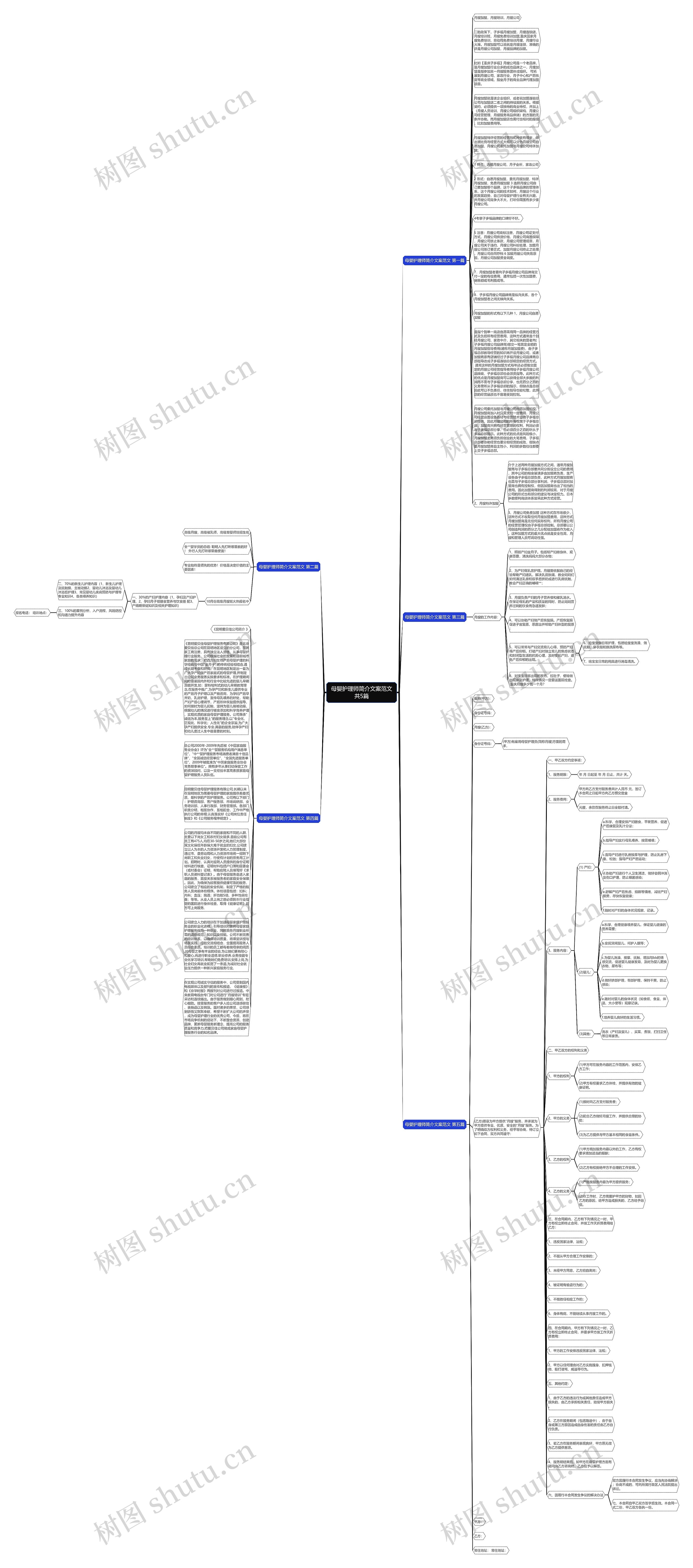 母婴护理师简介文案范文共5篇思维导图