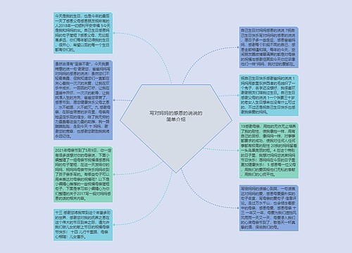 写对妈妈的感恩的说说的简单介绍