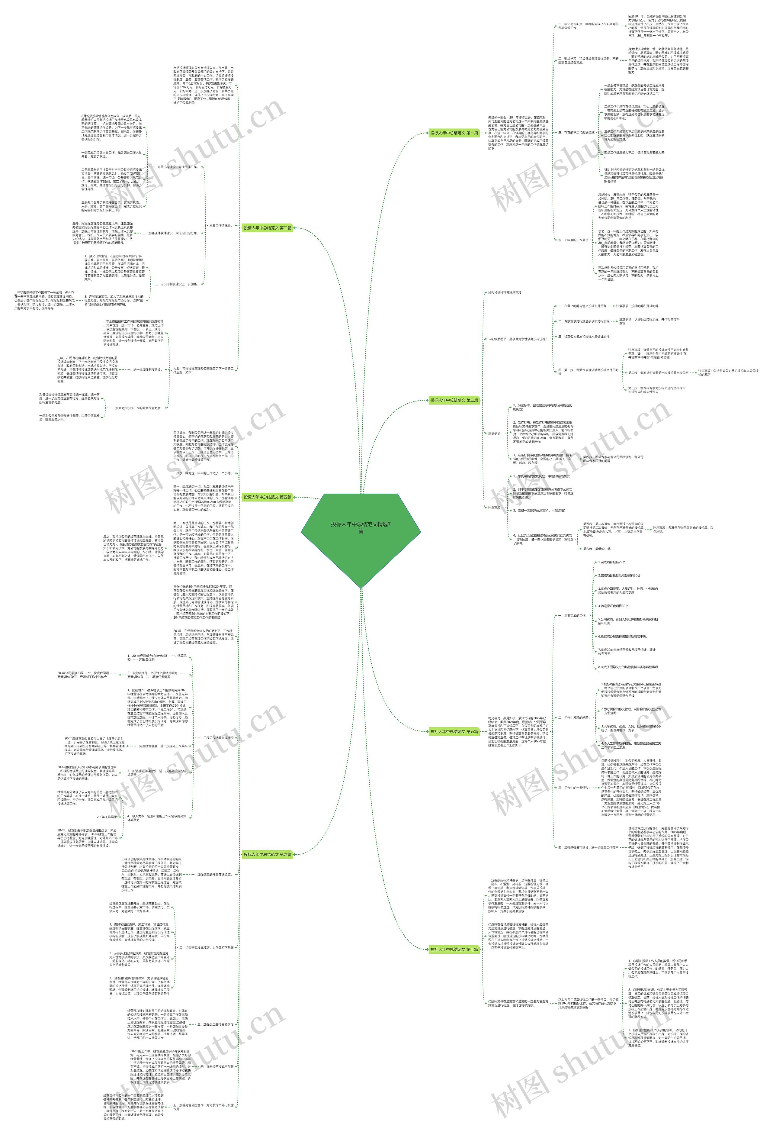 投标人年中总结范文精选7篇思维导图