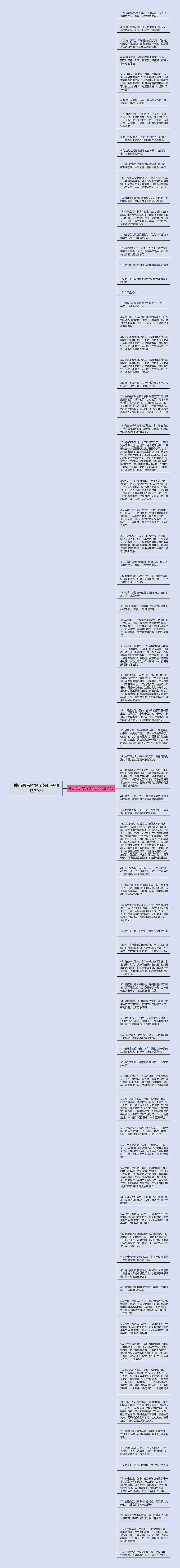 神态语言的好词好句子精选79句