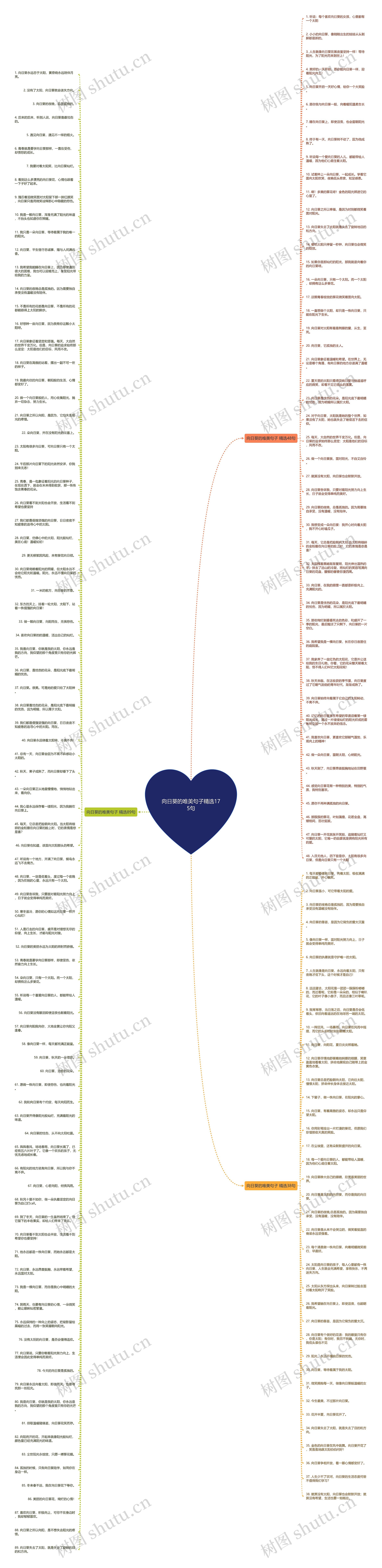 向日葵的唯美句子精选175句思维导图