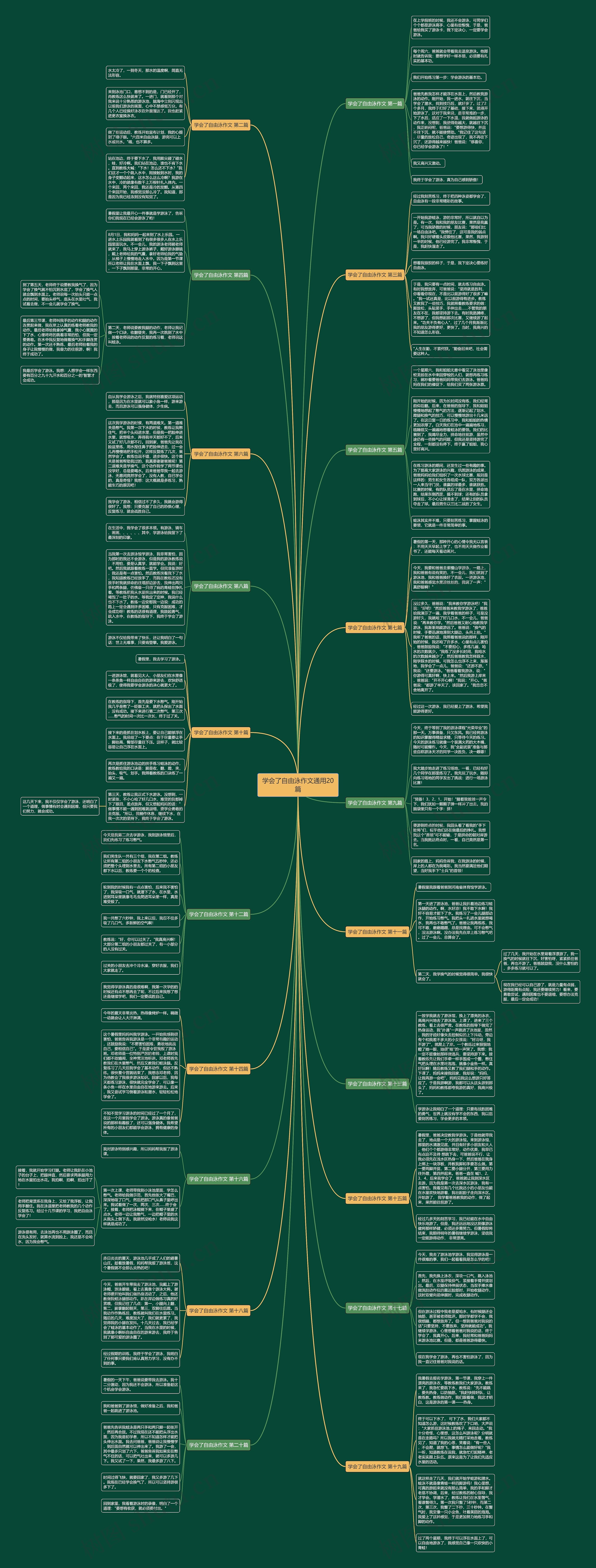 学会了自由泳作文通用20篇 学会了自由泳作文通用20篇