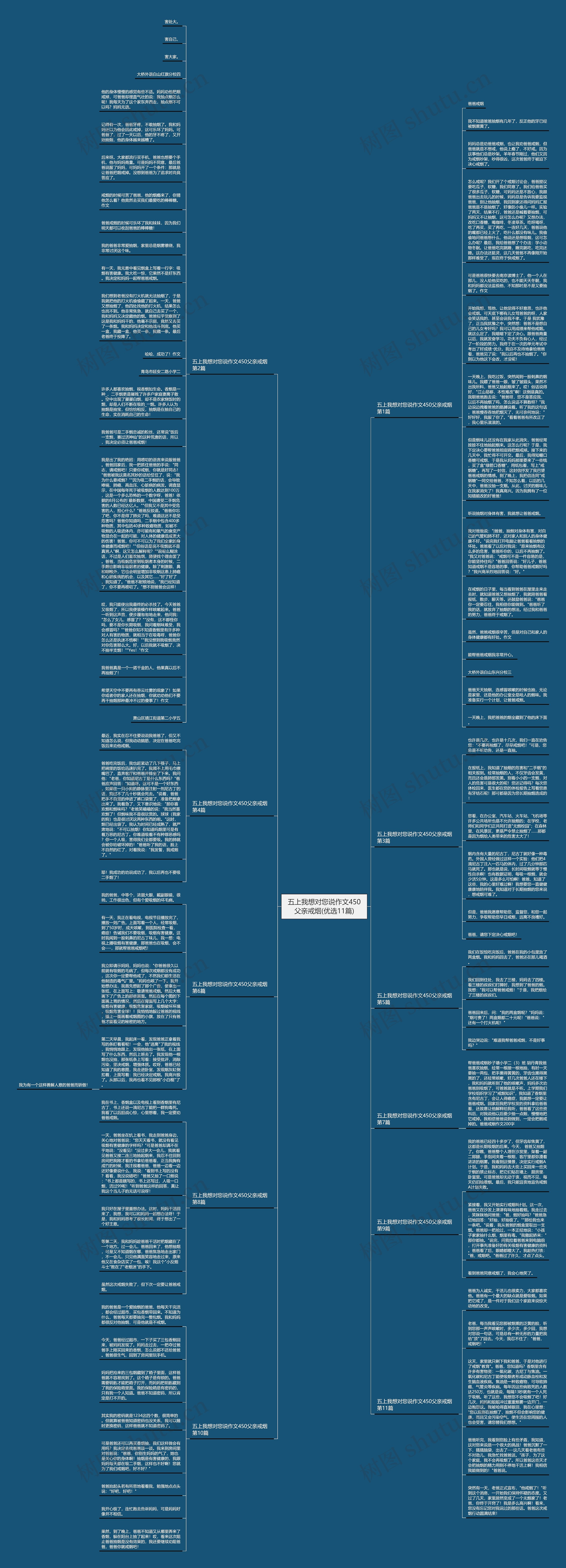 五上我想对您说作文450父亲戒烟(优选11篇)思维导图